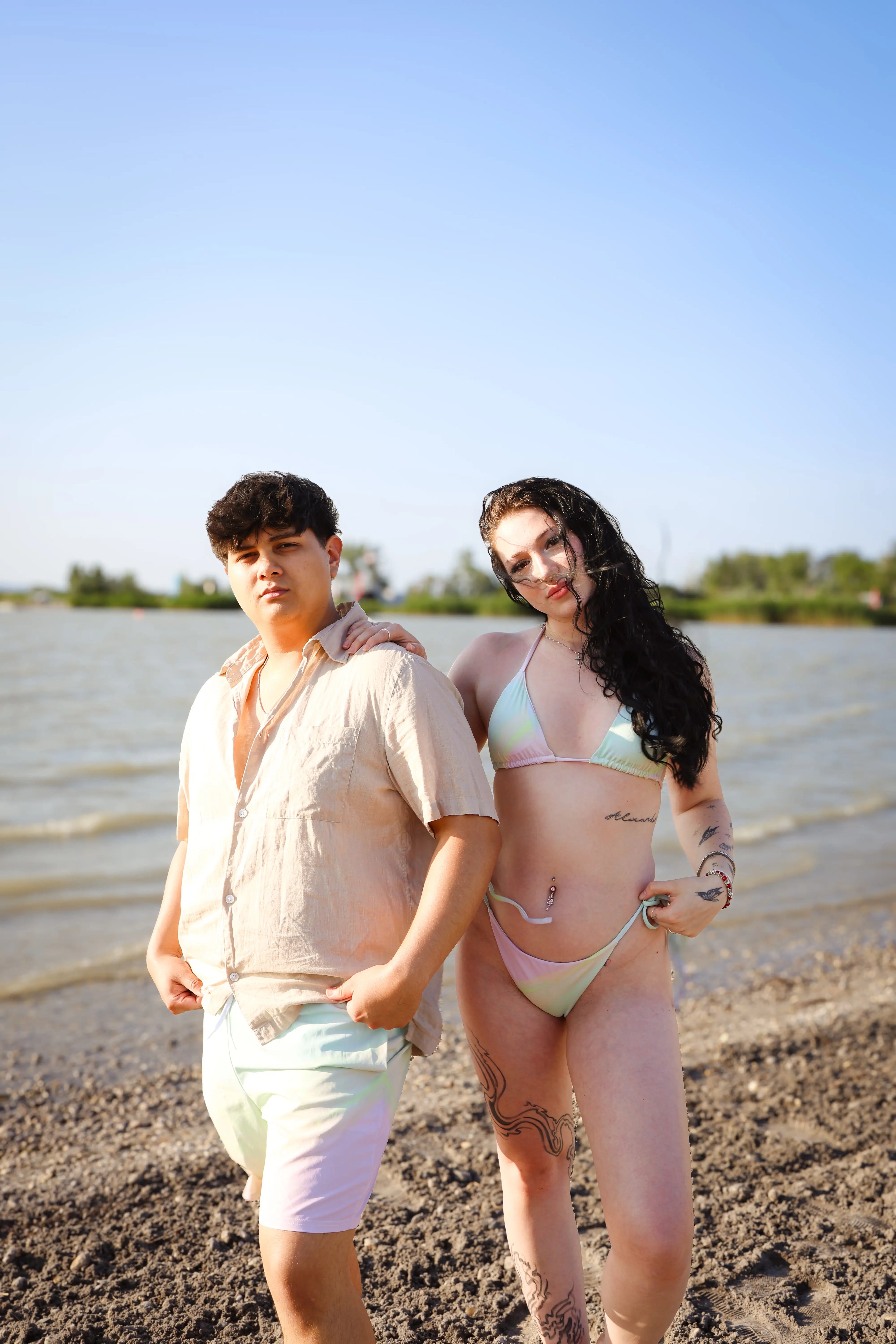 Herren Badeshorts | Electric Pistachio | Recycelt - Christine Wagner