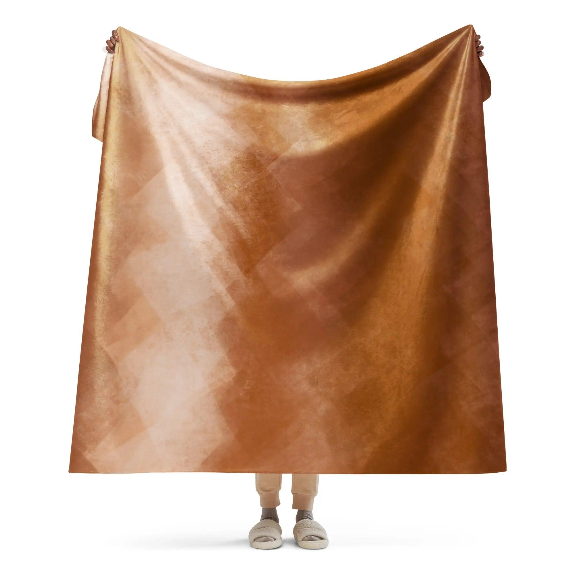 Sherpa Decke mit Kuschelfell | Chai Latte | Christine Wagner - Christine Wagner