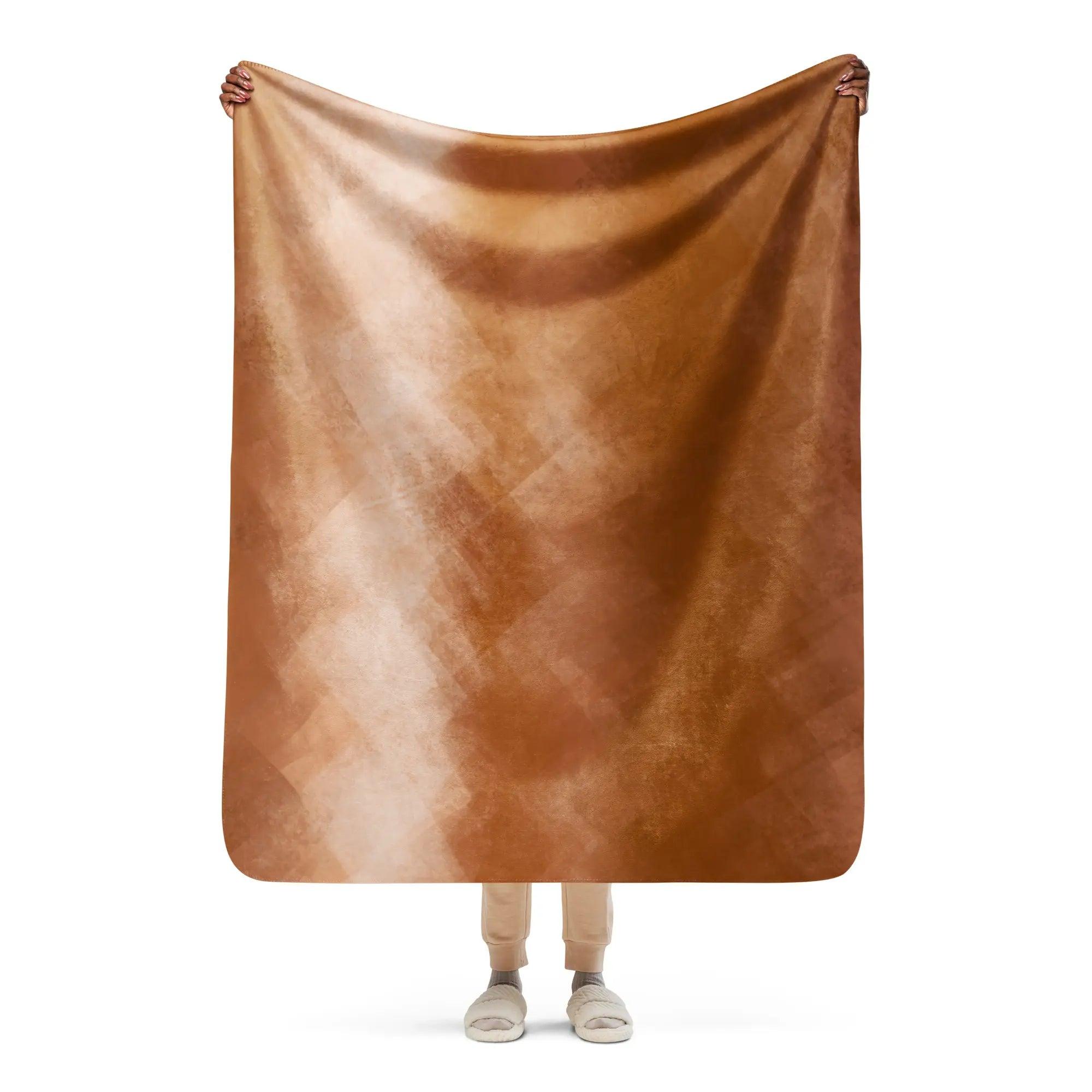 Sherpa Decke mit Kuschelfell | Chai Latte | Christine Wagner - Christine Wagner