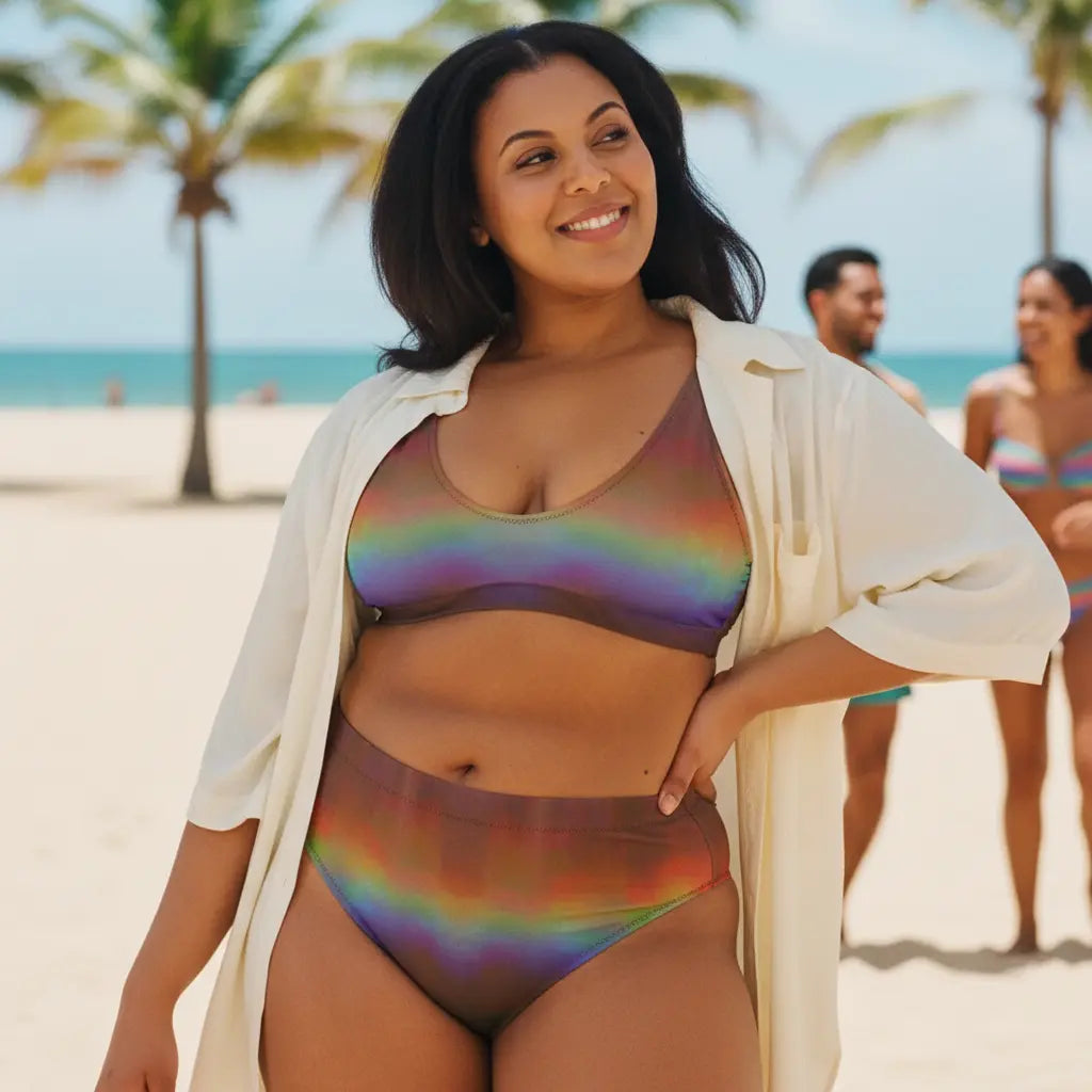 High-Waist Bikinihose | Aurora Ember | Recycelt