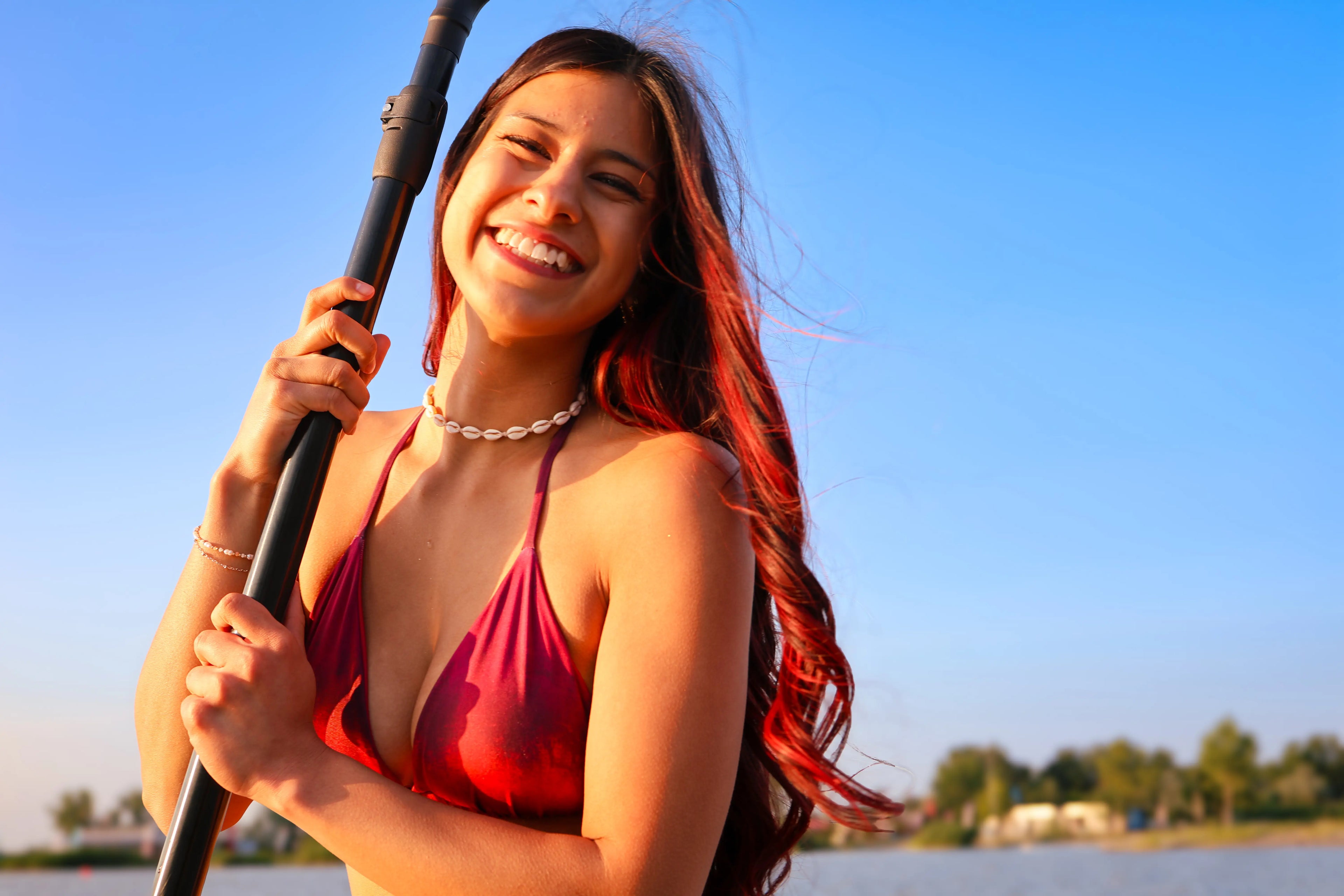 Triangel-Bikini Oberteil | Berry Bordeaux | Recycelt