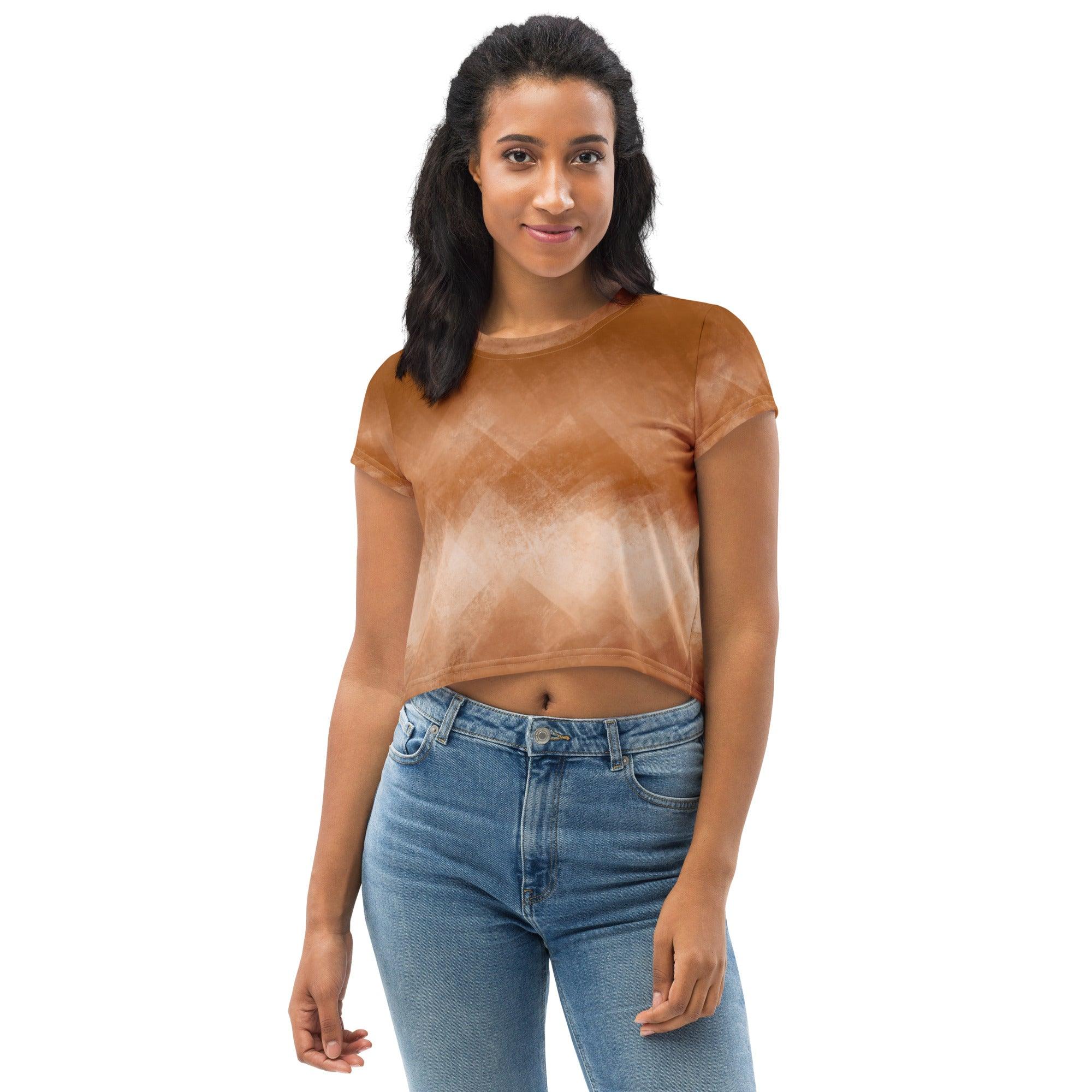 T-Shirt Crop Top | Chai Latte | Christine Wagner - Christine Wagner