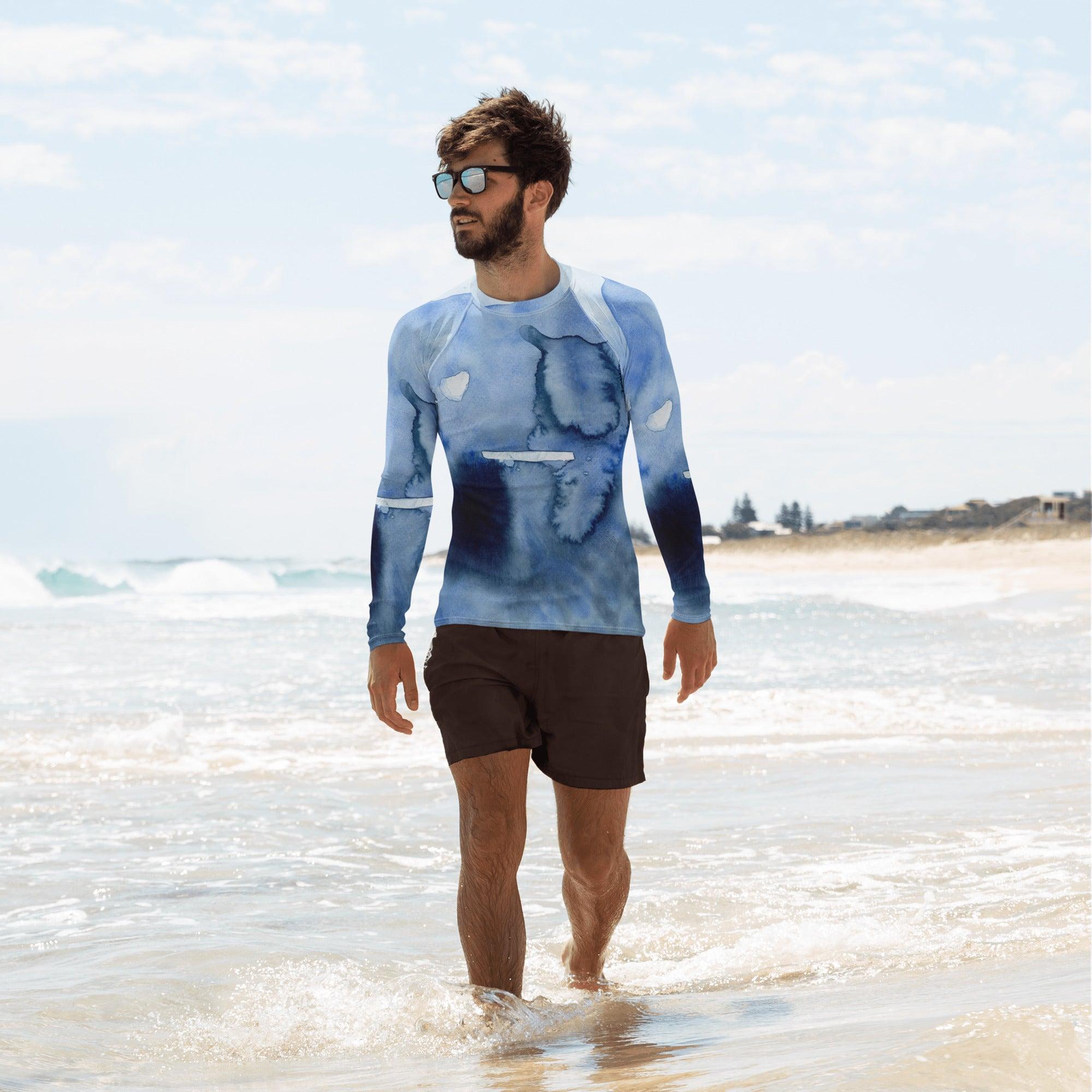 Herren UV Shirt Langarm | Deeper into the Blue - Christine Wagner