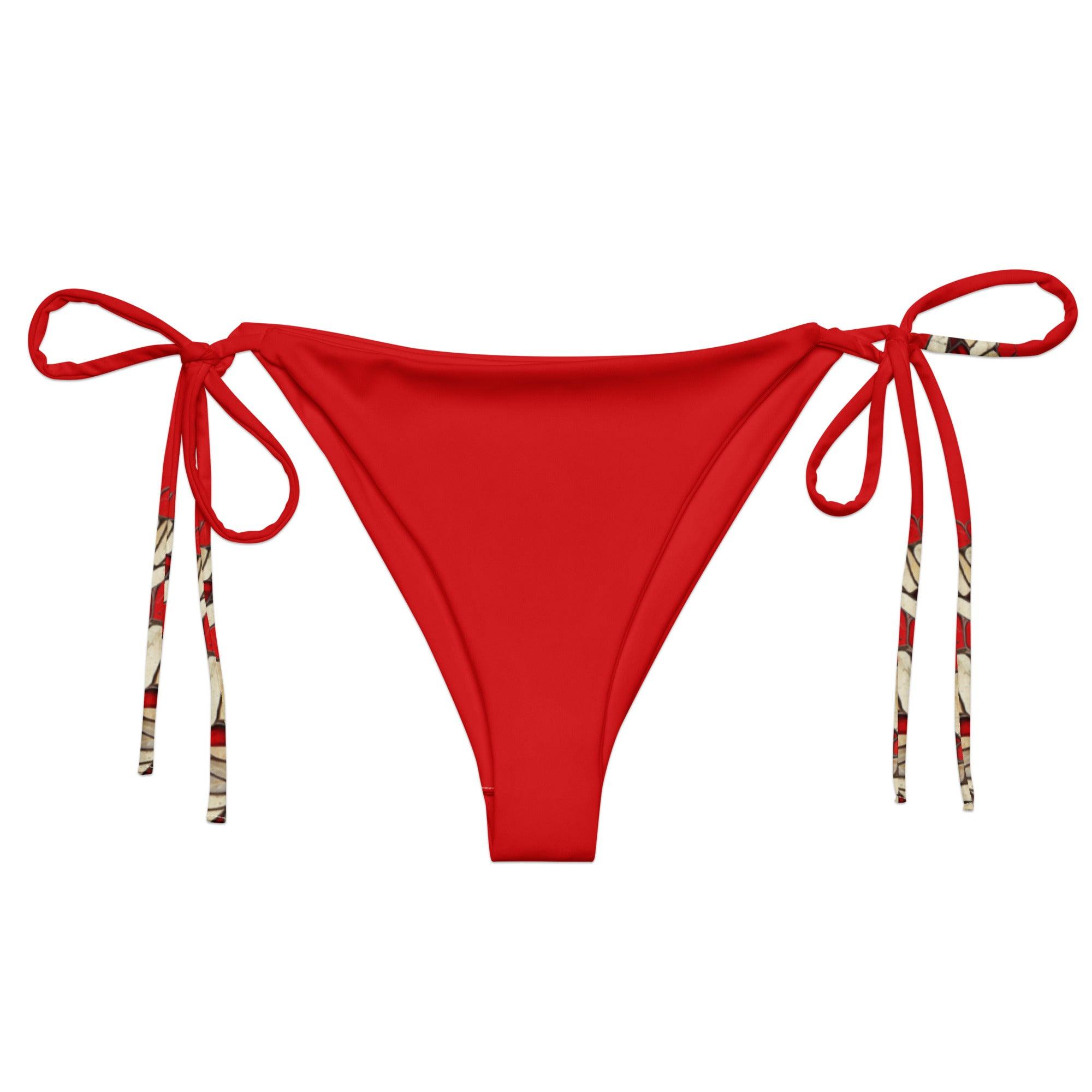 Brazilian-Bikinihose | Vintage Butterfly - Recycelt | Rot - Christine Wagner