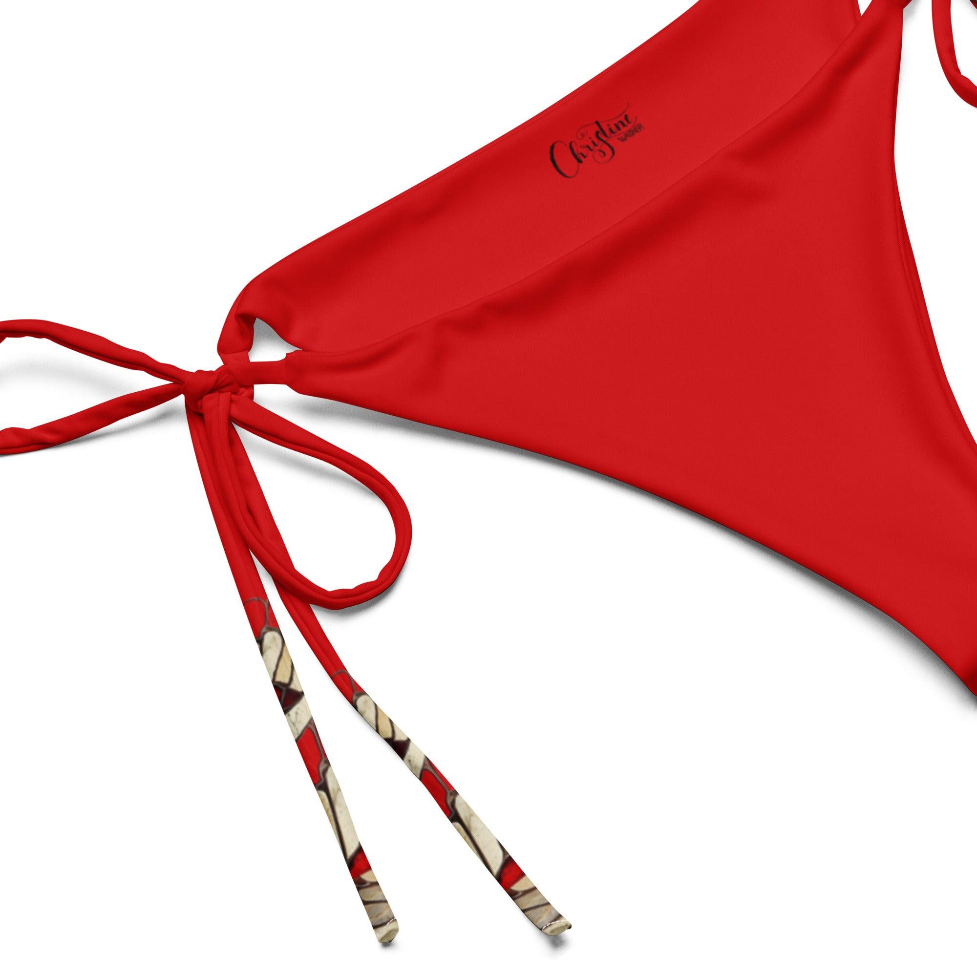 Brazilian-Bikinihose | Vintage Butterfly - Recycelt | Rot - Christine Wagner
