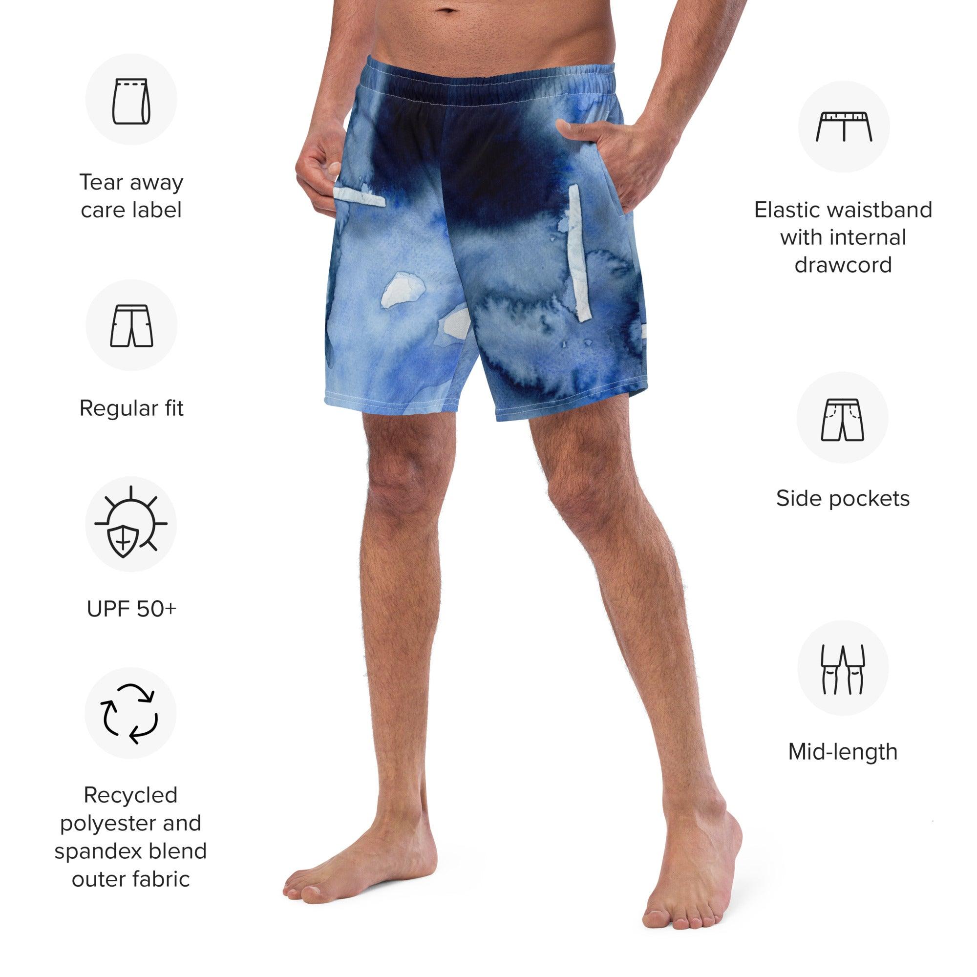 Herren Badeshorts | Deeper into the Blue| Recycelt - Christine Wagner