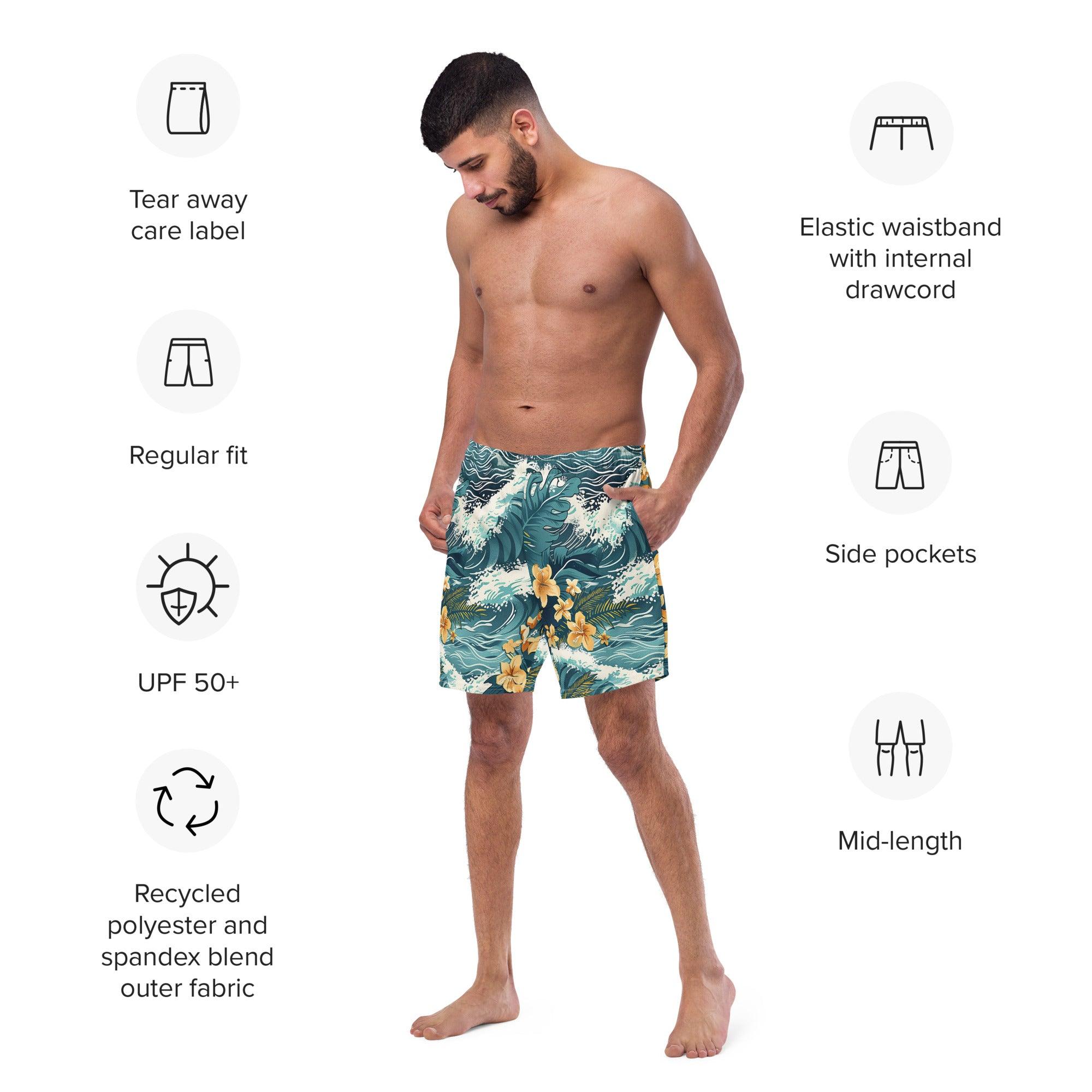 Herren Badeshorts | Island Vibes| Recycelt - Christine Wagner