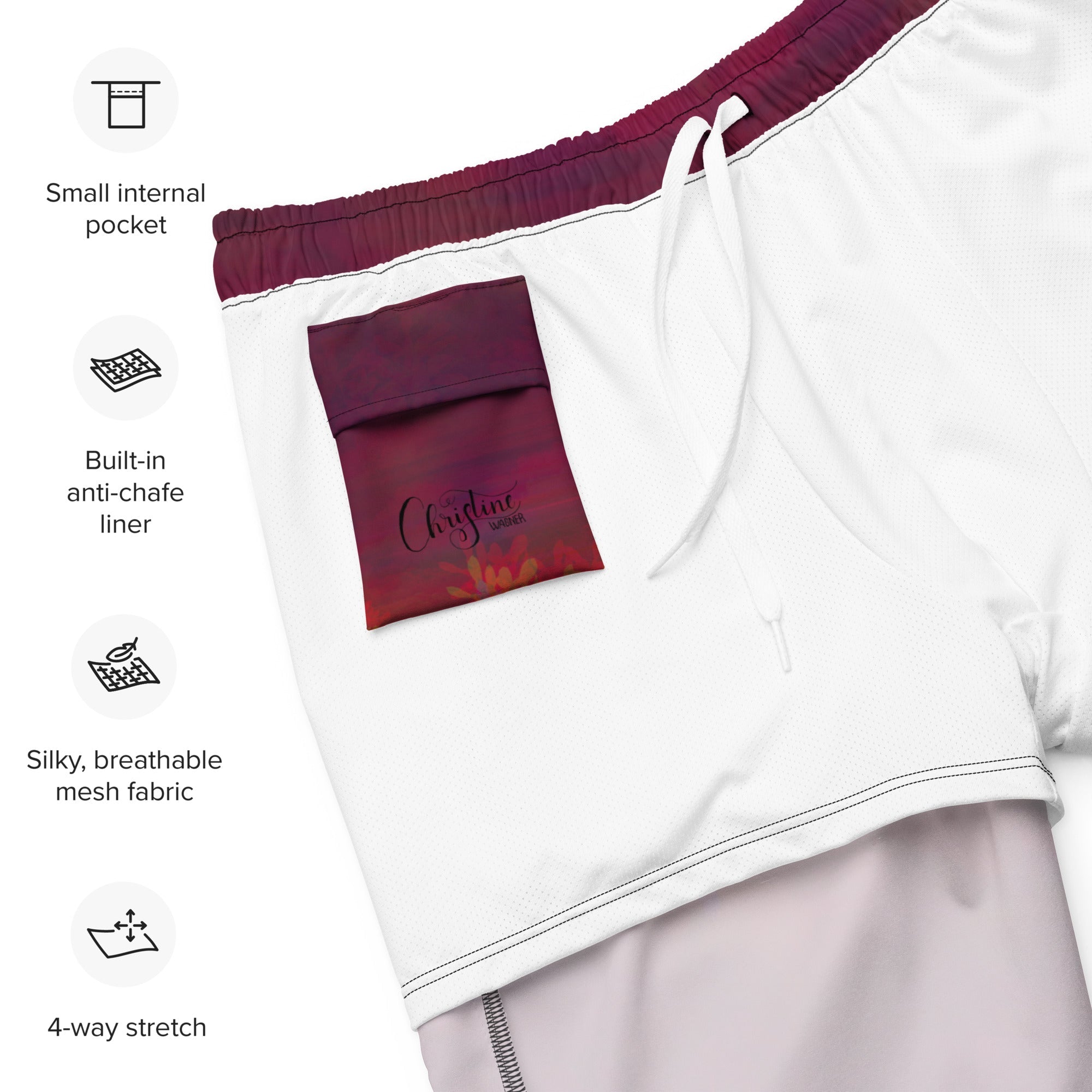Herren Badeshorts | Aurora Bloom | Recycelt | Christine Wagner - Badeshorts - Christine Wagner Studio