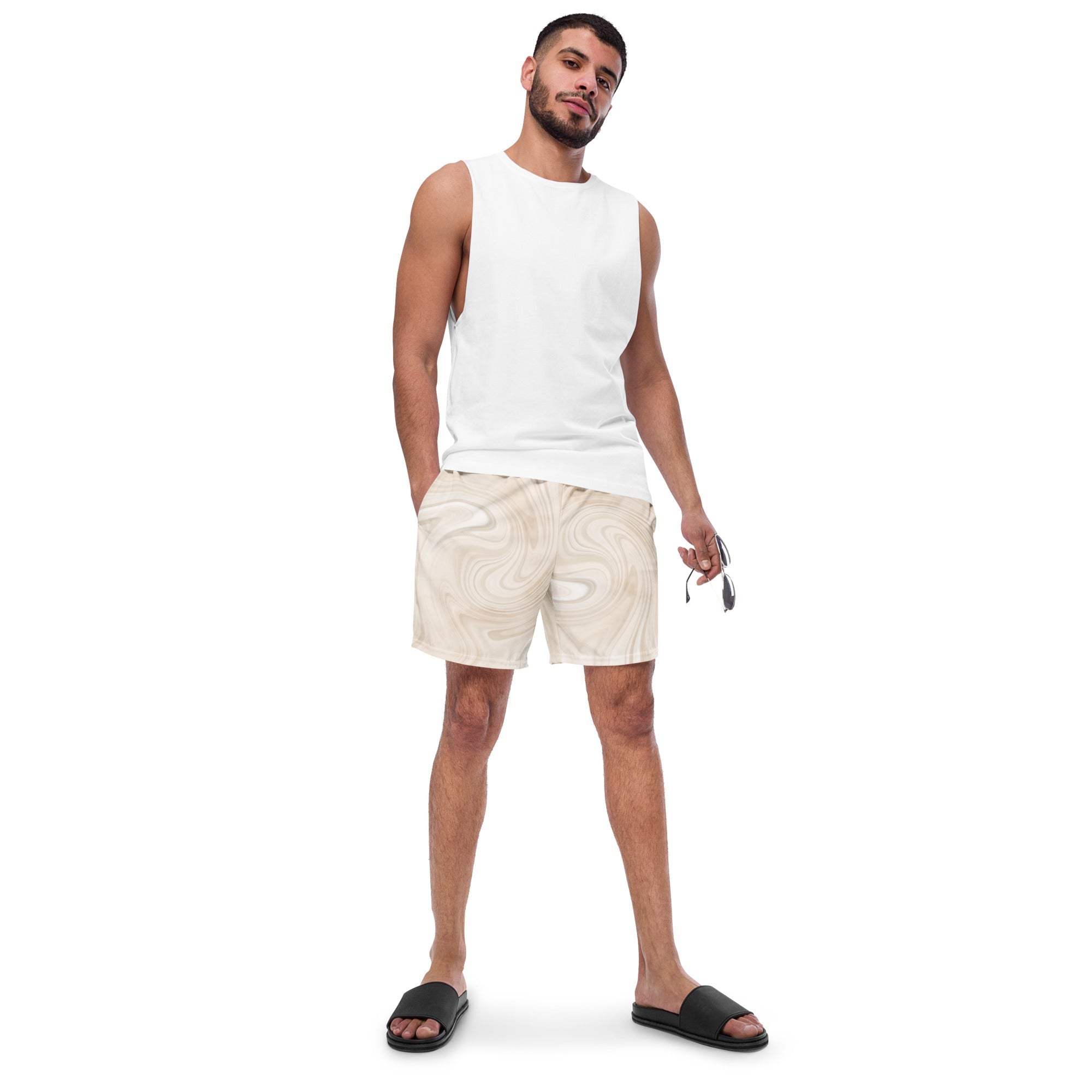 Herren Badeshorts | Coconut Swirl | Recycelt | Christine Wagner - Christine Wagner Studio
