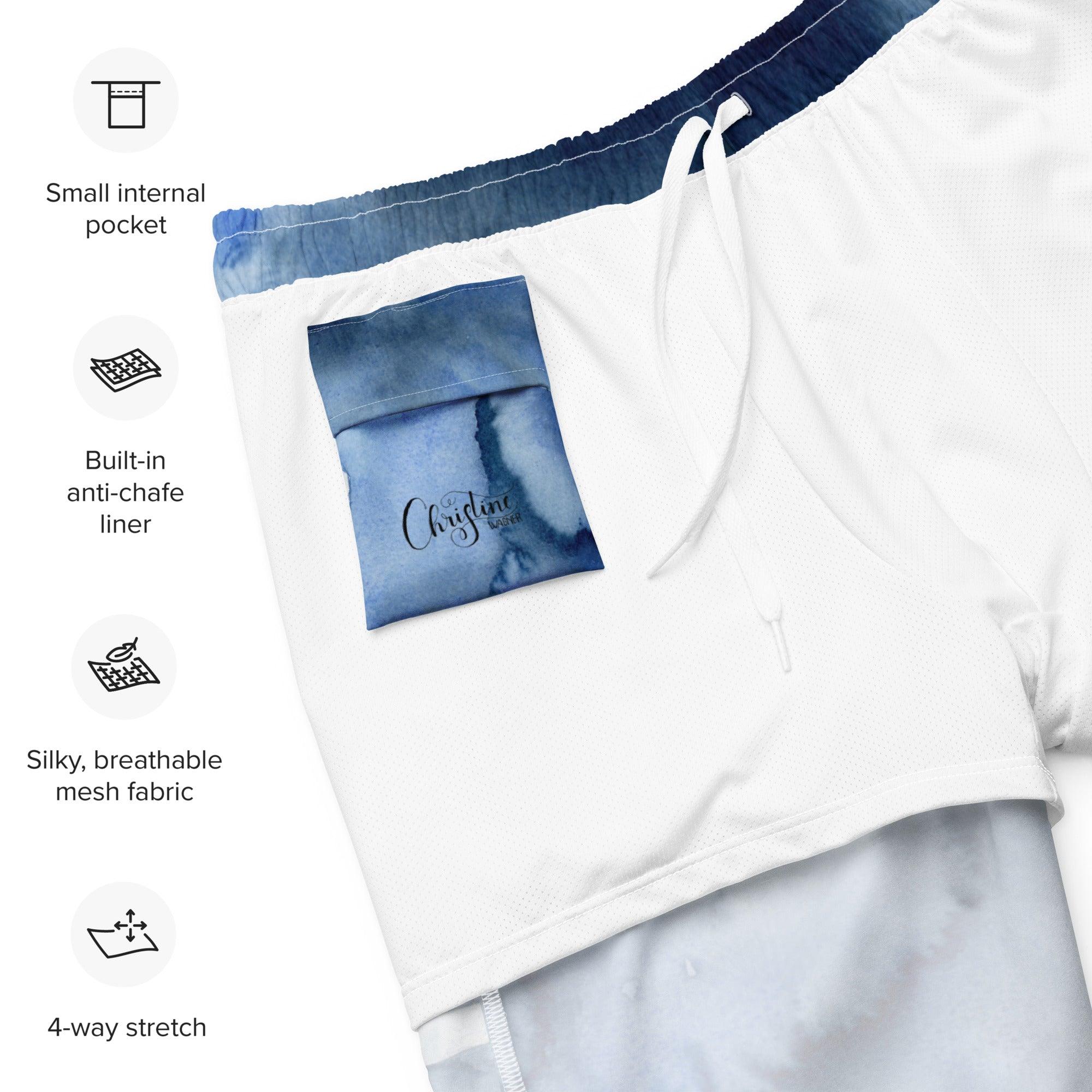 Herren Badeshorts | Deeper into the Blue| Recycelt - Badeshorts - Christine Wagner Studio