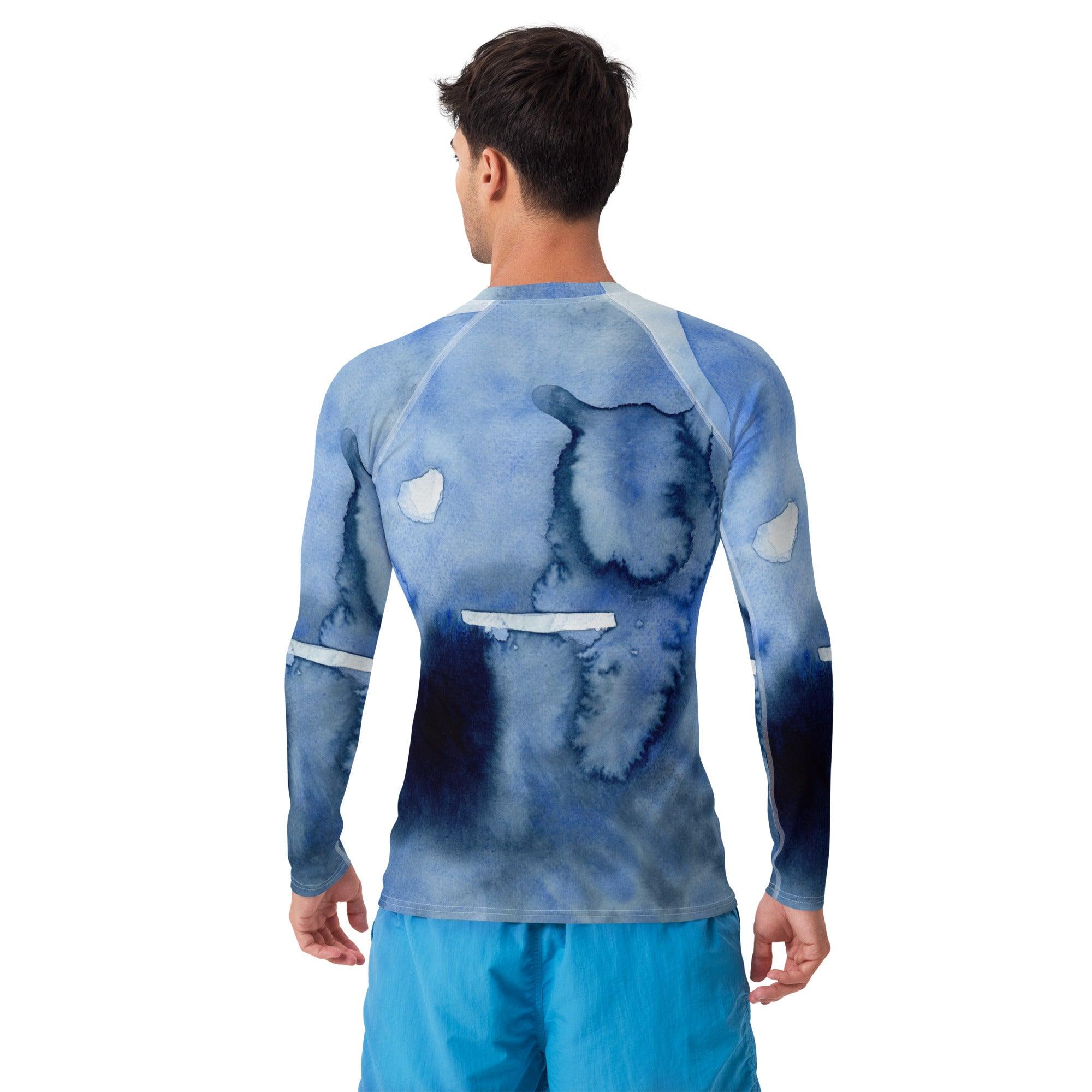 Herren UV Shirt Langarm | Deeper into the Blue - UV Shirt Herren - Christine Wagner Studio