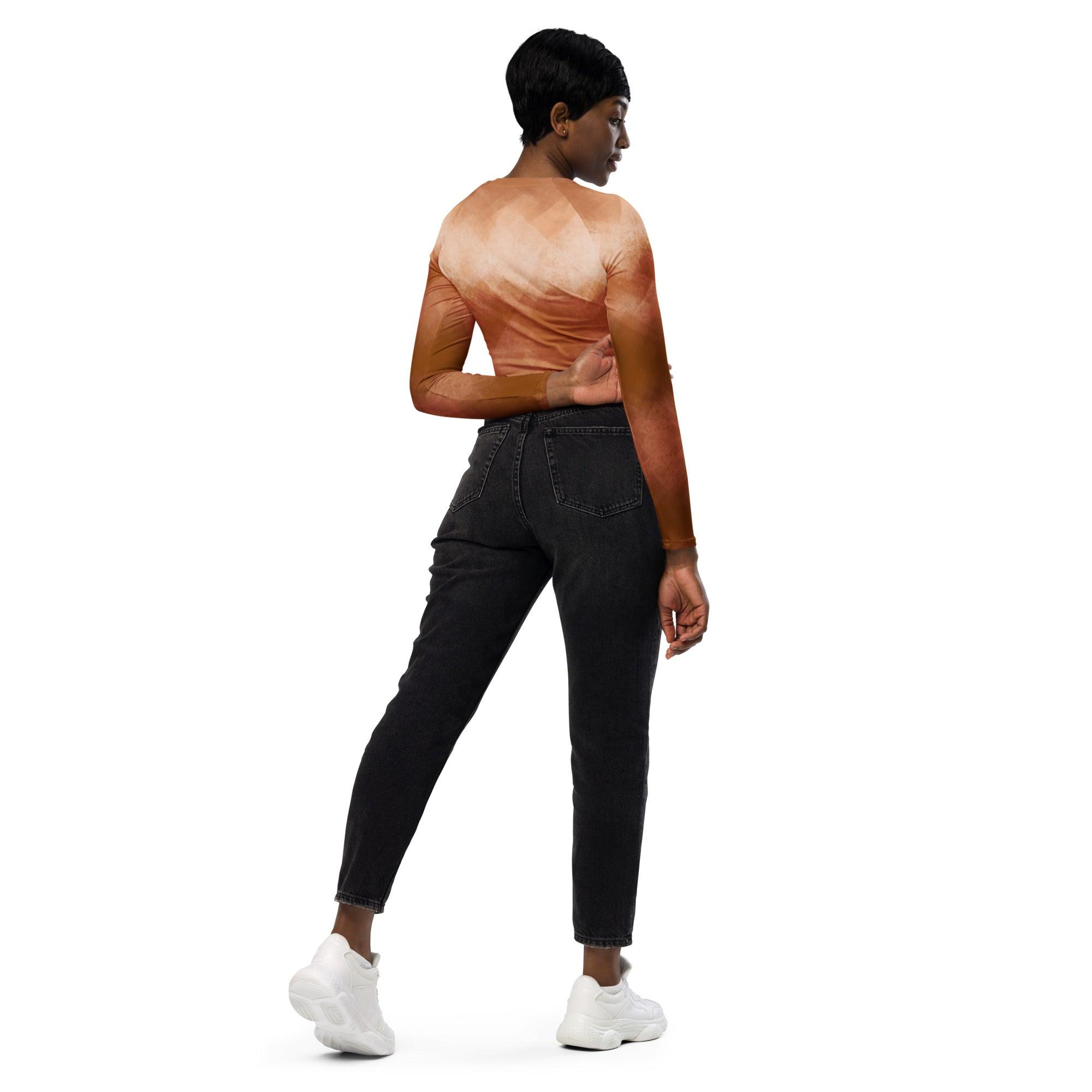 Langarm Crop Top | Chai Latte | Recycelt | Christine Wagner - Active Wear - Christine Wagner Studio