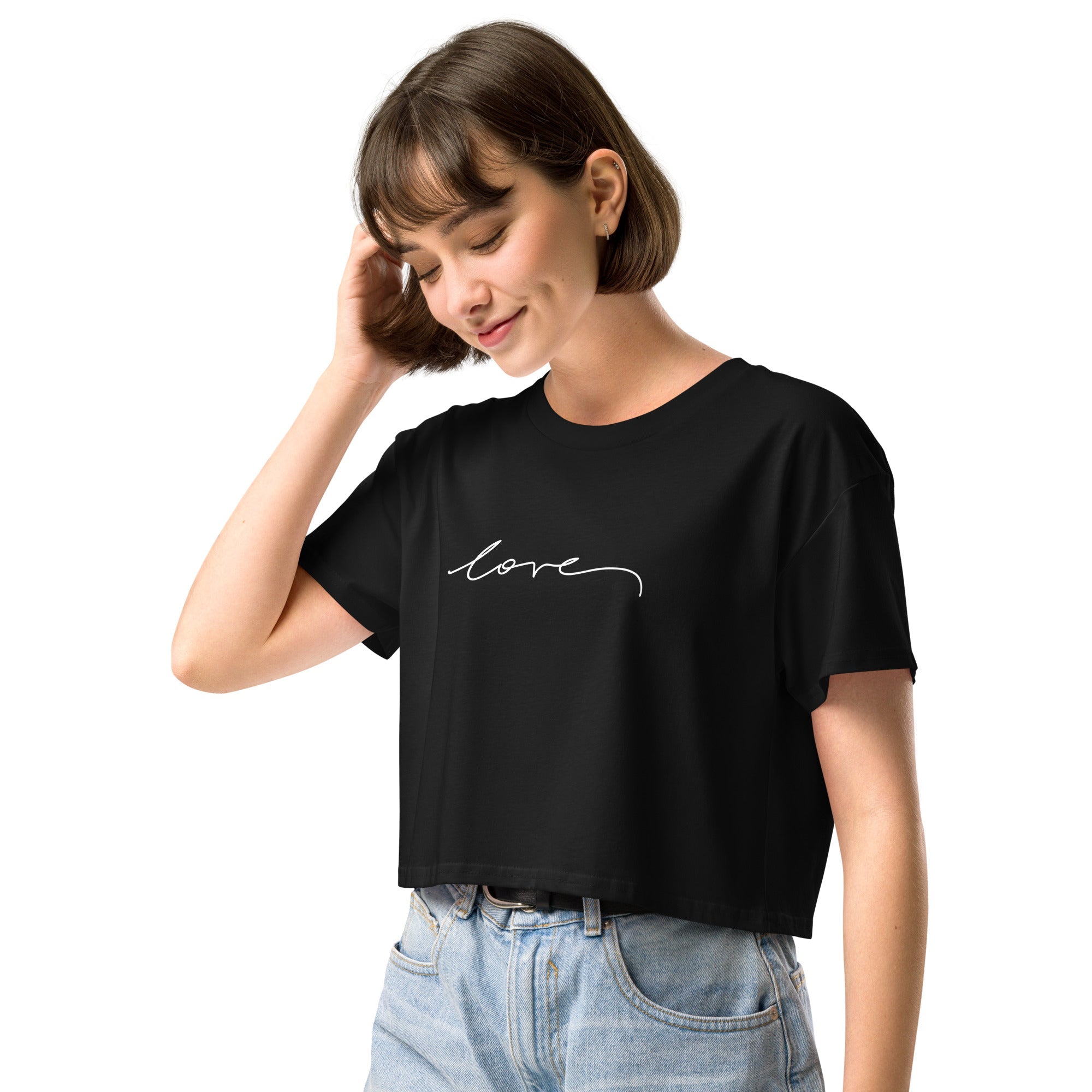 Love - Crop Tee | Essential Neutrals | Christine Wagner - Christine Wagner Studio