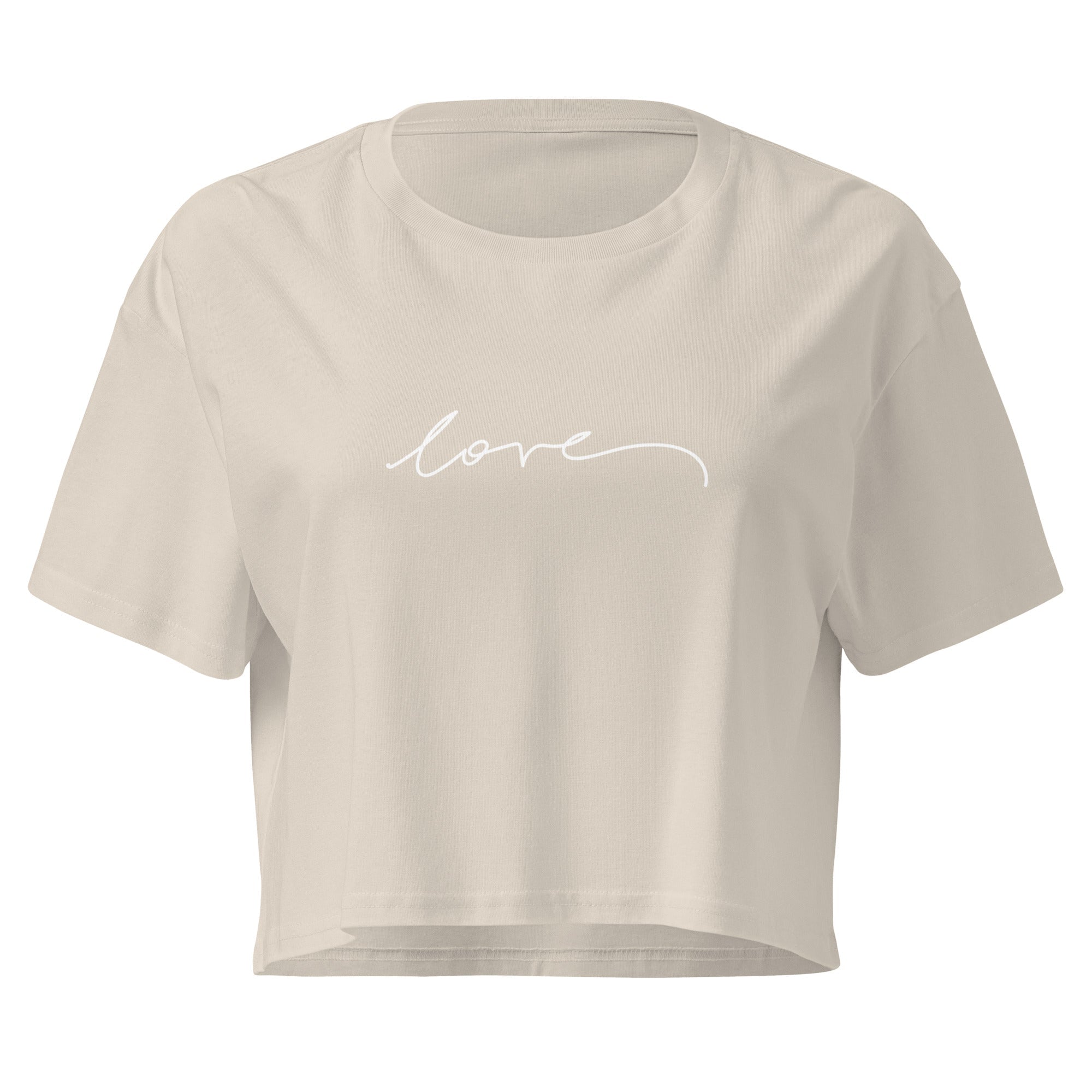 Love - Crop Tee | Essential Neutrals | Christine Wagner - Christine Wagner Studio