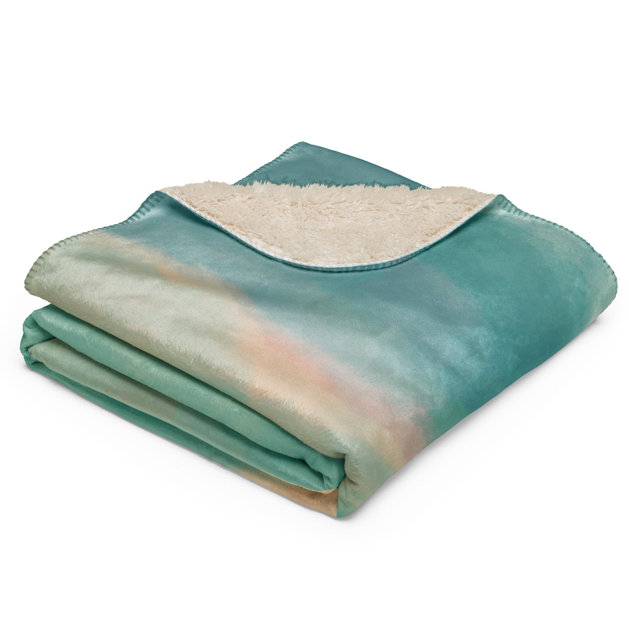 Sherpa Decke mit Kuschelfell |By the Sea | Christine Wagner - Christine Wagner Studio