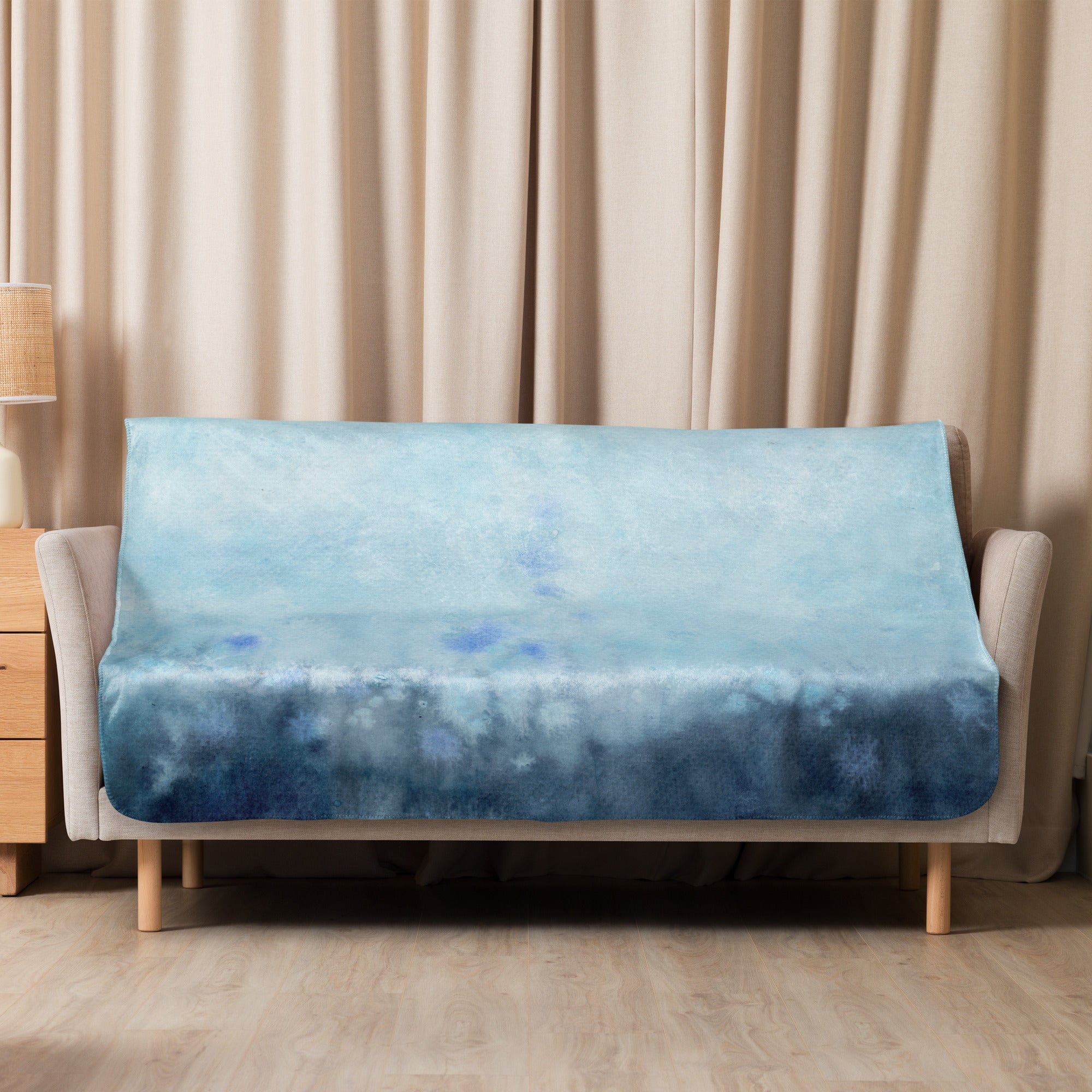 Sherpa Decke mit Kuschelfell | Zen Vibes | Christine Wagner - Decke - Christine Wagner Studio