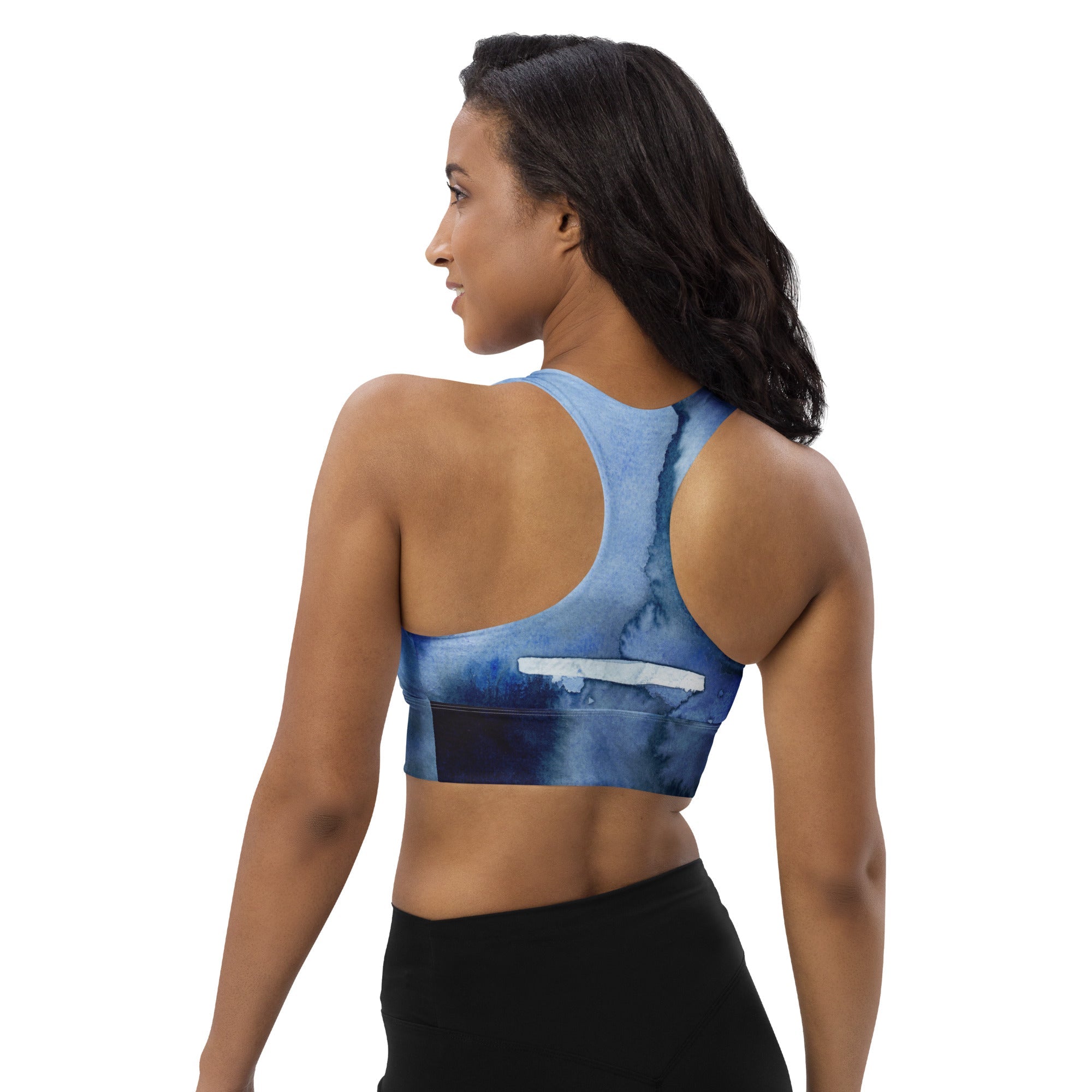 Sport - BH Longline | Deeper Into the Blue | Recycelt - Active Wear - Christine Wagner Studio