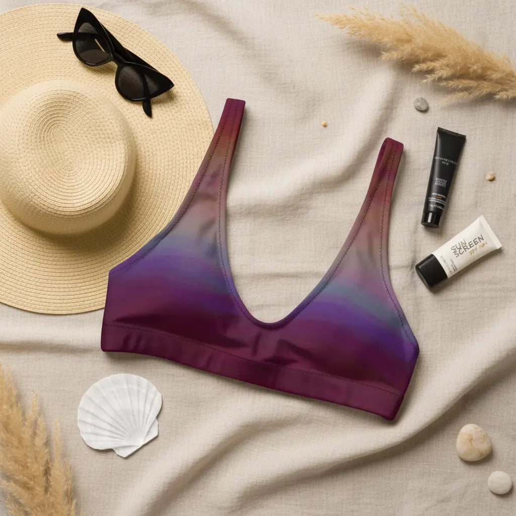 Sporty Bikini - Top | Aurora Night – Recycelt | Christine Wagner - Bikini - Christine Wagner Studio