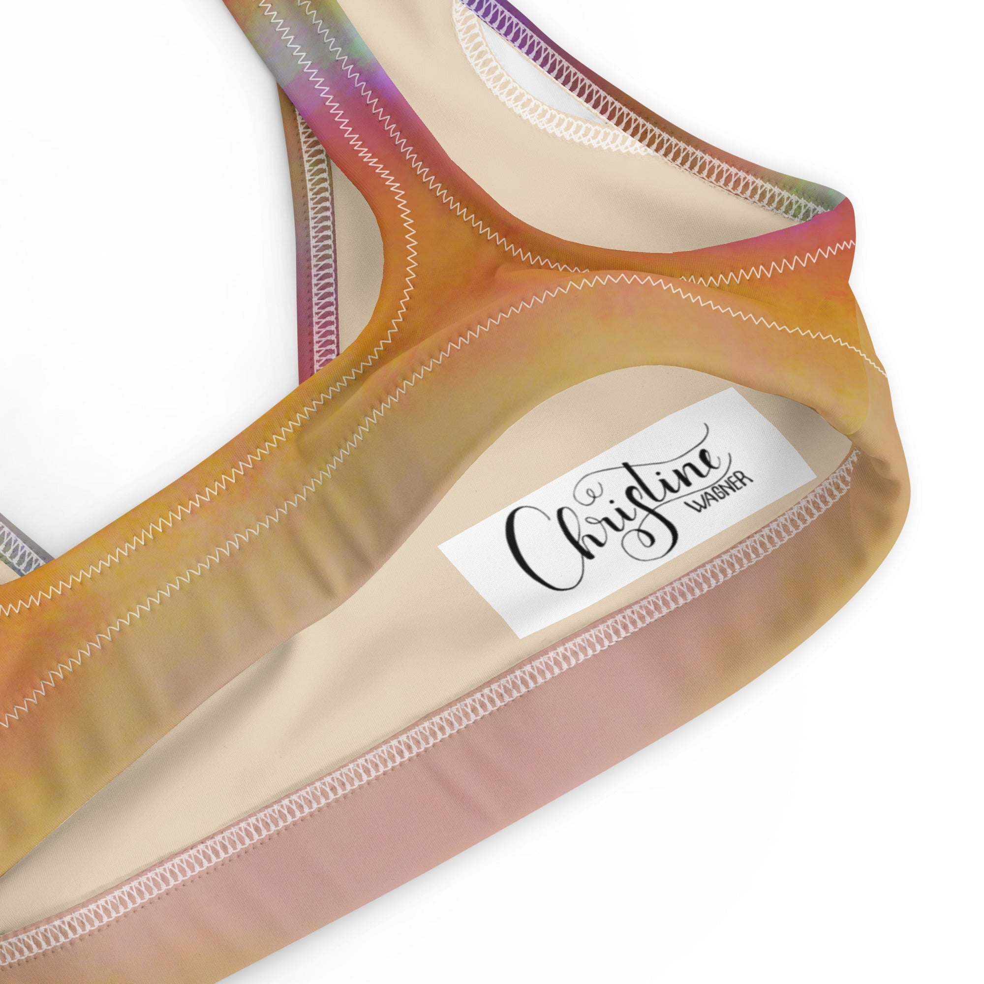 Sporty Bikini - Top | Aurora Sand – Recycelt | Christine Wagner - Bikini - Christine Wagner Studio