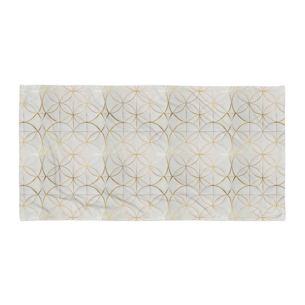Strandhandtuch | Golden Matrix | Christine Wagner - Strandhandtuch - Christine Wagner Studio