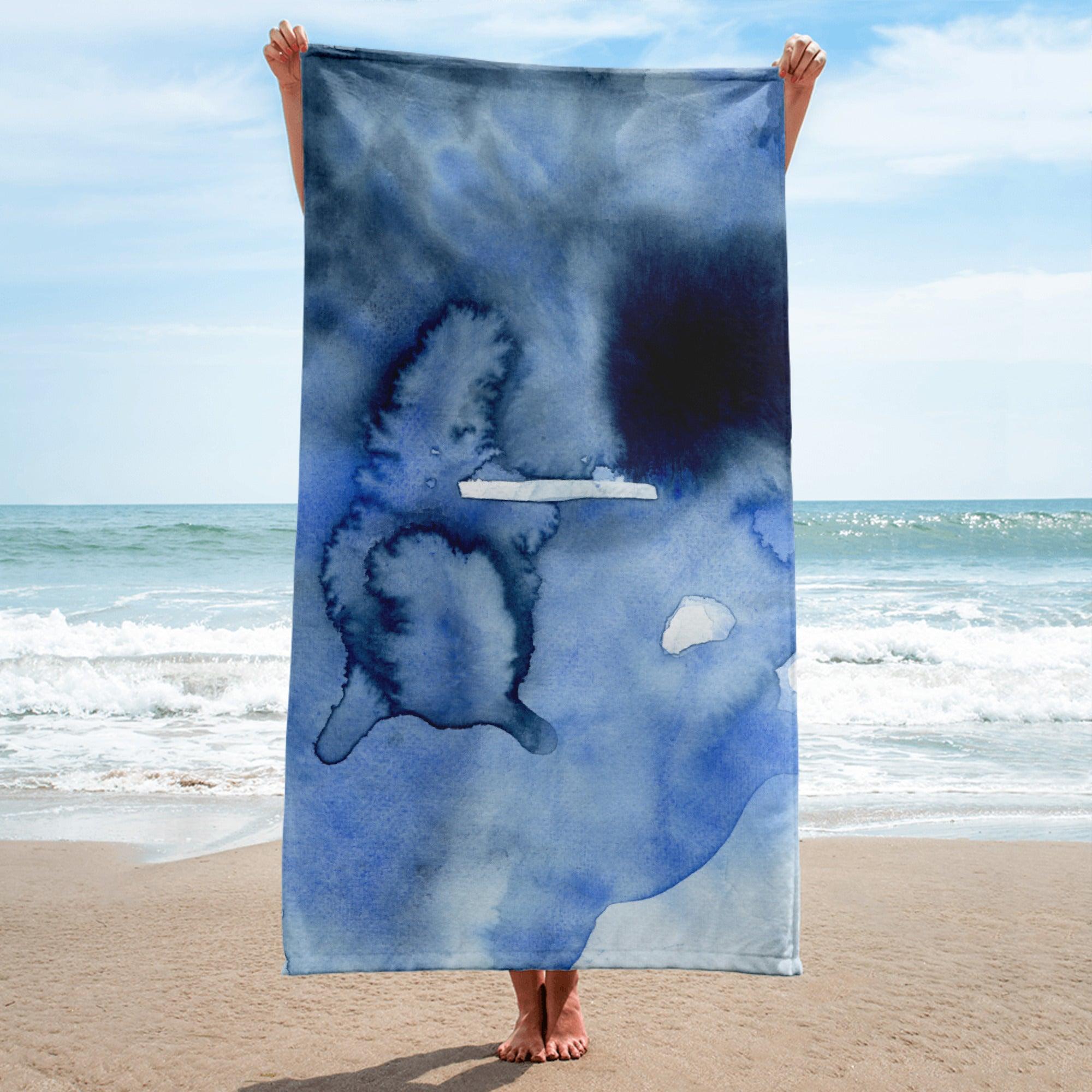 Strandhandtuch | Deeper into the Blue | Christine Wagner - Christine Wagner