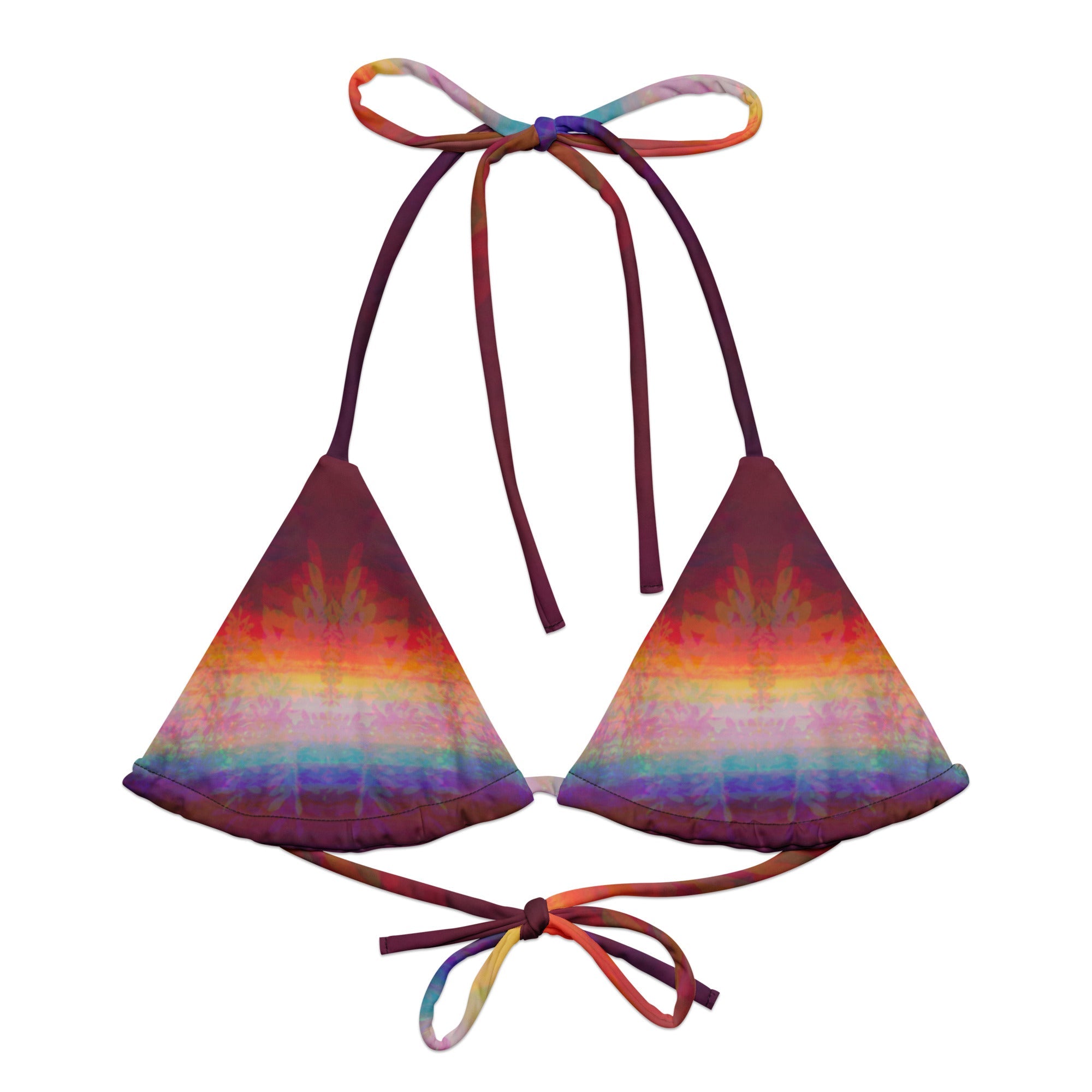 Triangel - Bikini Oberteil | Aurora Bloom – Recycelt | Christine Wagner - Bikini - Christine Wagner Studio