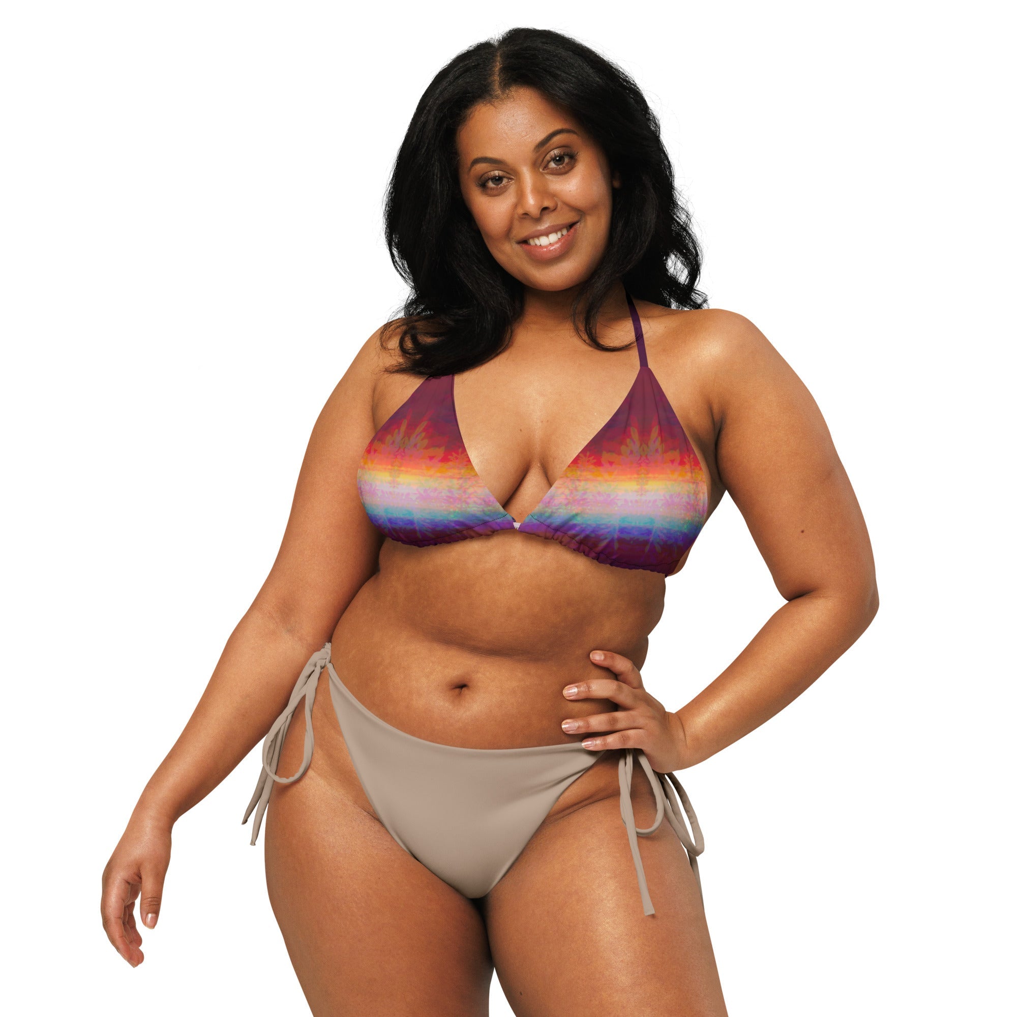 Triangel - Bikini Oberteil | Aurora Bloom – Recycelt | Christine Wagner - Bikini - Christine Wagner Studio