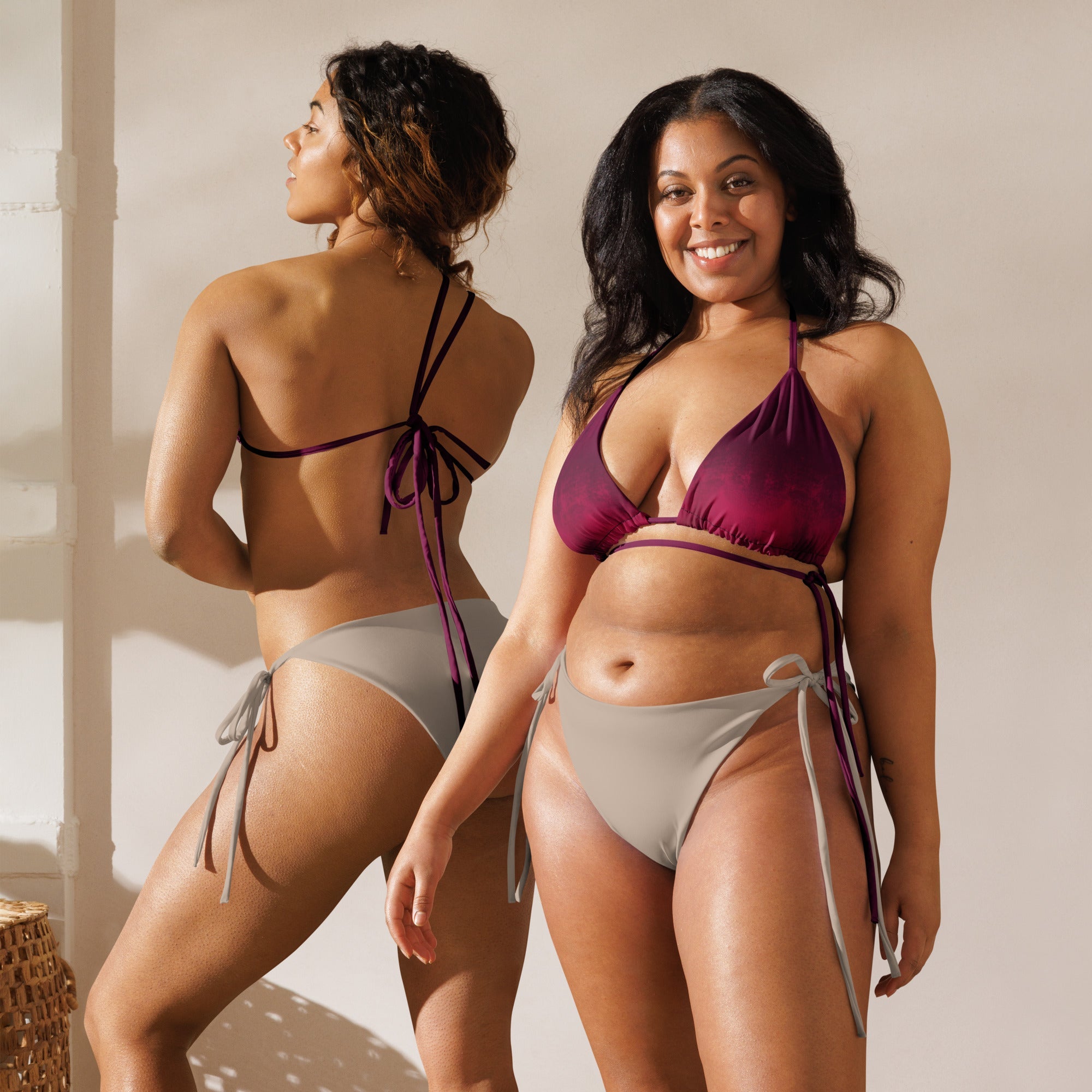 Triangel - Bikini Oberteil | Berry Bordeaux | Recycelt - Christine Wagner Studio