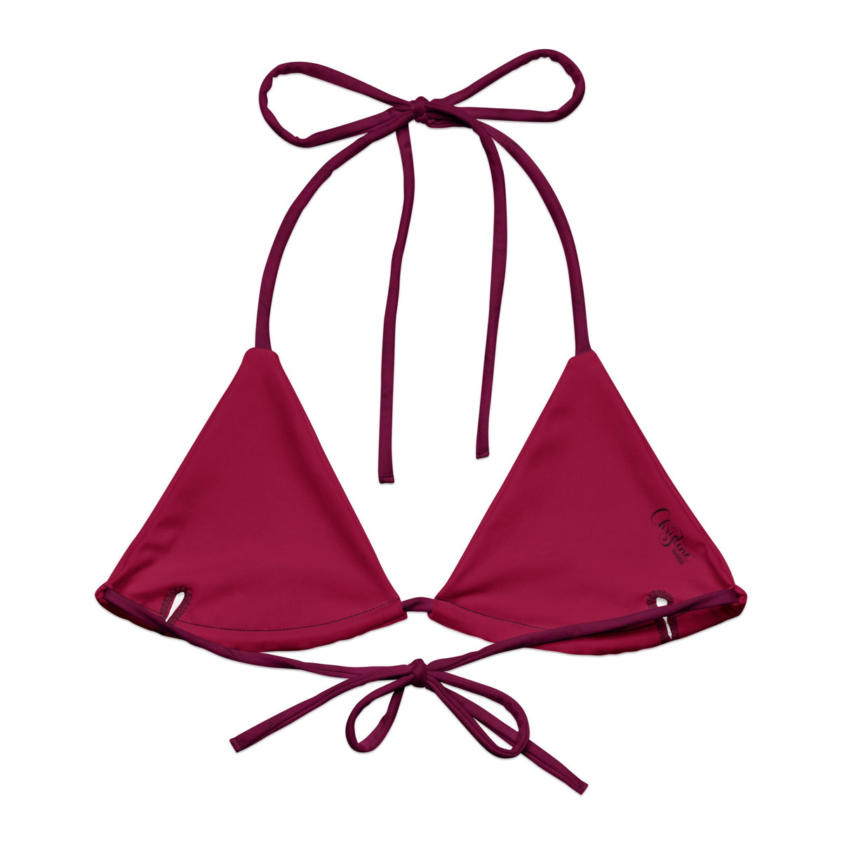 Triangel - Bikini Oberteil | Berry Bordeaux | Recycelt - Christine Wagner Studio