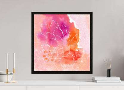 50 x 50,7 cm, Floater Frame Pink Lotus