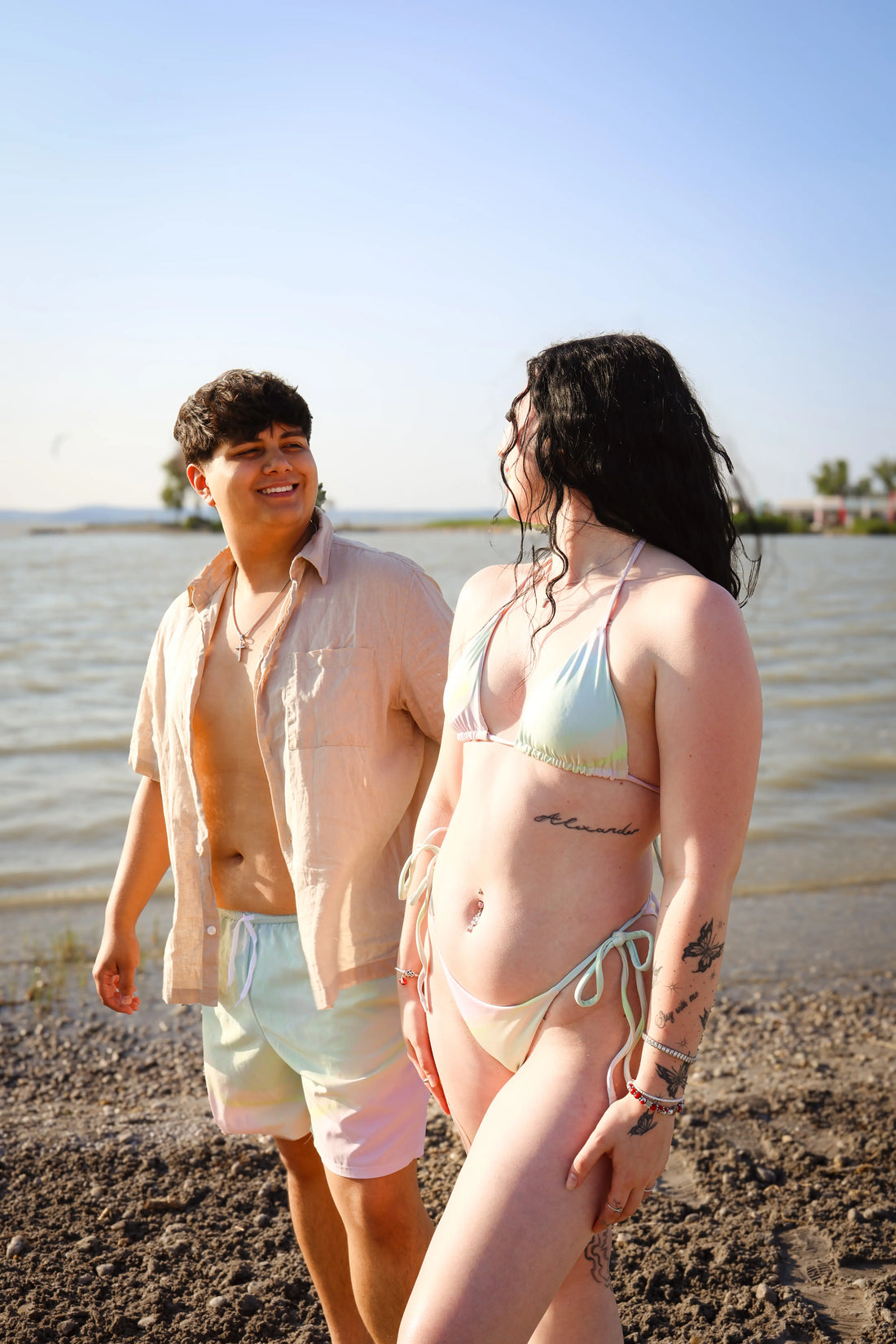 Herren Badeshorts | Electric Pistachio  | Recycelt - Christine Wagner
