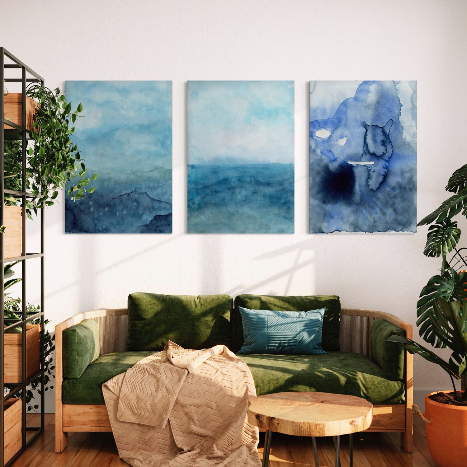 Deeper into the Blue - Abstrakt - Kunstdruck - Christine Wagner