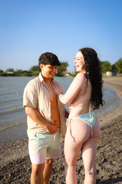 Herren Badeshorts | Electric Pistachio  | Recycelt - Christine Wagner