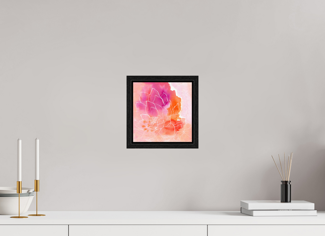 20 x 20,3 cm, Floater Frame Pink Lotus