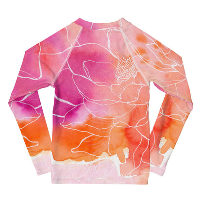 Kinder UV Shirt Langarm | Pink Lotus - Christine Wagner