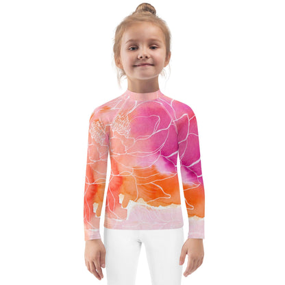 Kinder UV Shirt Langarm | Pink Lotus - Christine Wagner