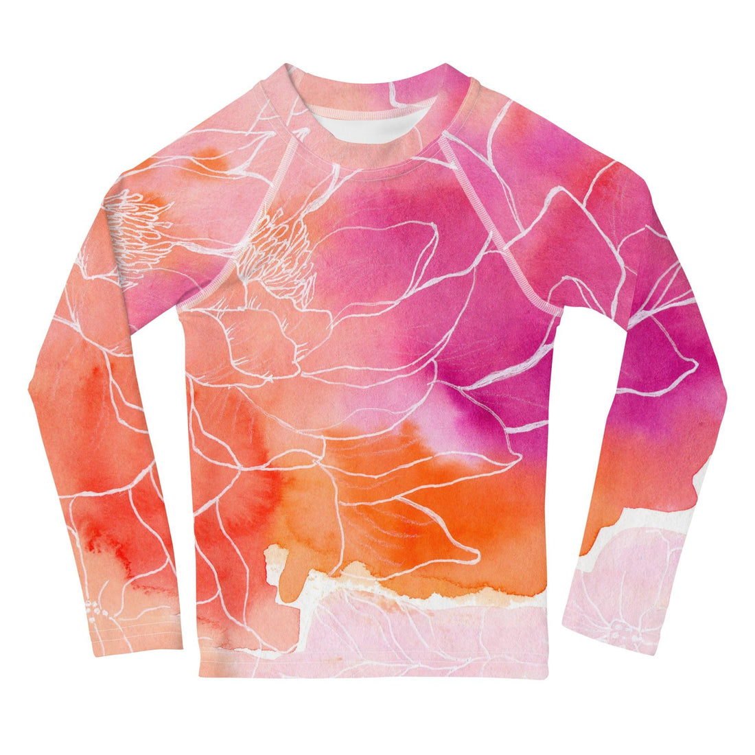 Kinder UV Shirt Langarm | Pink Lotus - Christine Wagner