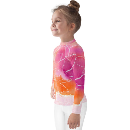 Kinder UV Shirt Langarm | Pink Lotus - Christine Wagner