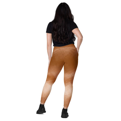 Crossover Leggings mit Taschen | Chai Latte | Recycelt | Christine Wagner - Christine Wagner