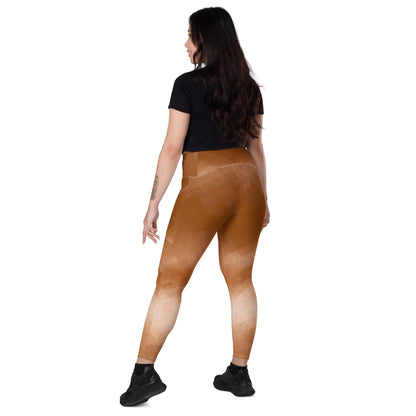 Crossover Leggings mit Taschen | Chai Latte | Recycelt | Christine Wagner - Christine Wagner