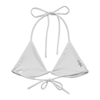 Triangel-Bikini Oberteil | Vintage Butterfly - Recycelt | Naturweiß - Christine Wagner