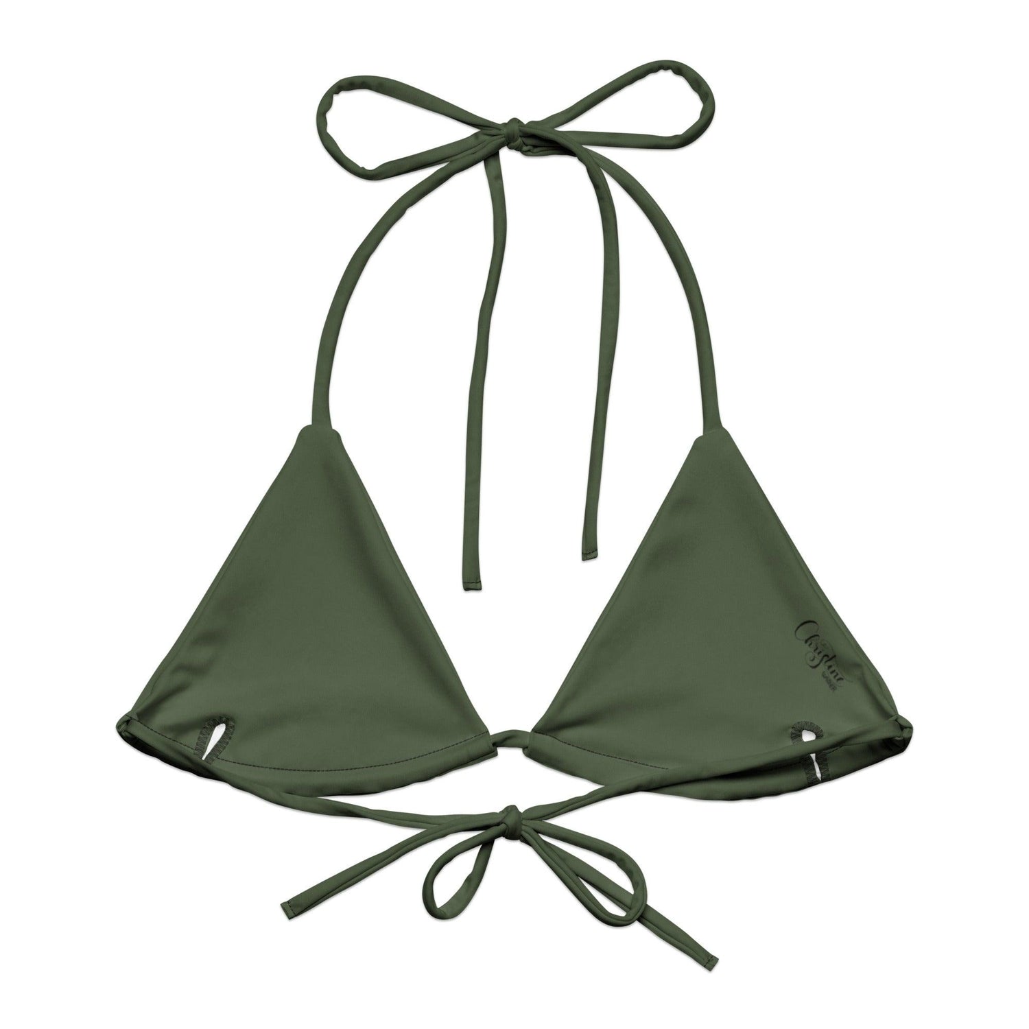 Triangel-Bikini Oberteil | Vintage Butterfly - Recycelt | Grün - Christine Wagner