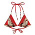 Triangel-Bikini Oberteil | Vintage Butterfly - Recycelt | Rot - Christine Wagner