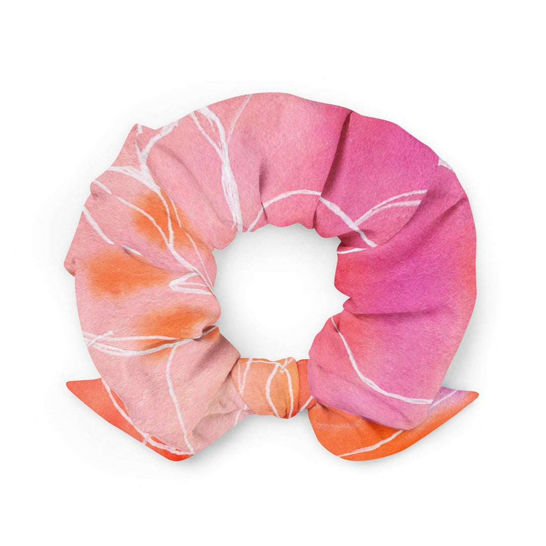 Haargummi - Scrunchie | Pink Lotus | Recycelt | Christine Wagner - Christine Wagner