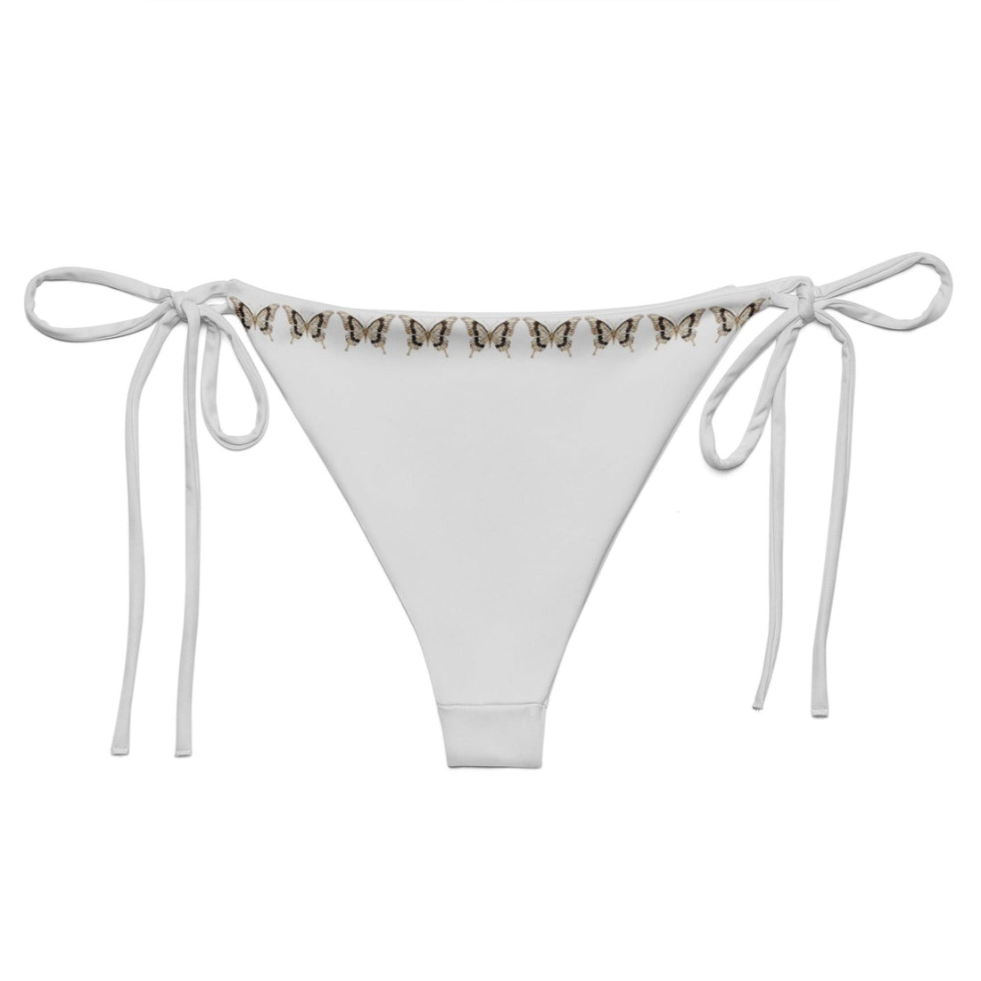 Brazilian-Bikinihose | Vintage Butterfly - Recycelt | Hellgrau - Christine Wagner