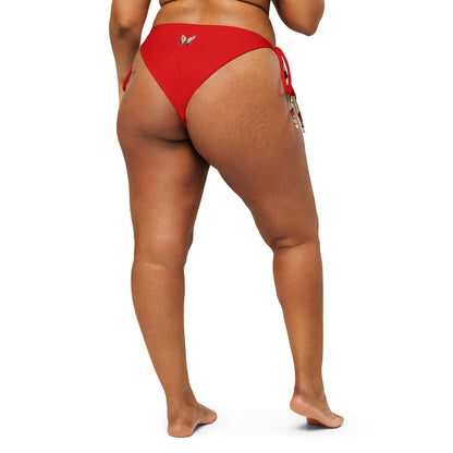 Brazilian-Bikinihose | Vintage Butterfly - Recycelt | Rot - Christine Wagner