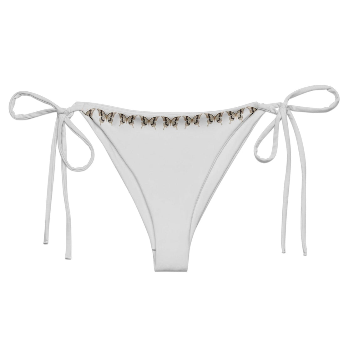 Brazilian-Bikinihose | Vintage Butterfly - Recycelt | Hellgrau - Christine Wagner