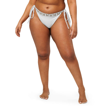 Brazilian-Bikinihose | Vintage Butterfly - Recycelt | Hellgrau - Christine Wagner