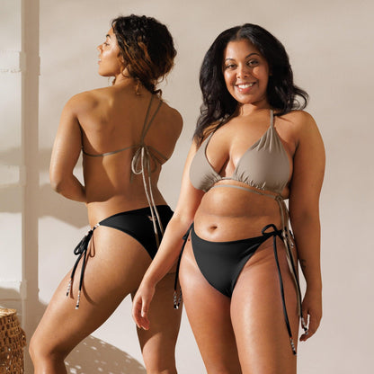 Brazilian-Bikinihose | Vintage Butterfly - Recycelt | Schwarz - Minimal - Christine Wagner