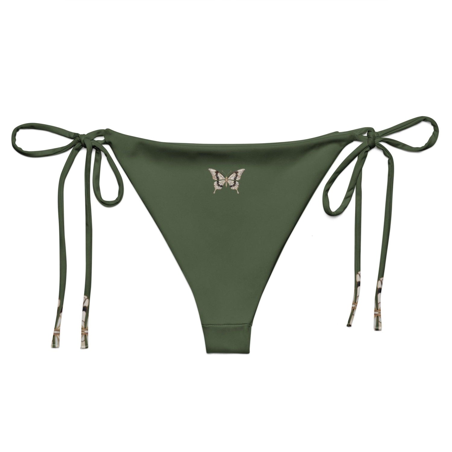Brazilian - Bikinihose | Vintage Butterfly 1 - Recycelt | Grün - Minimal - Bikini - Christine Wagner Studio